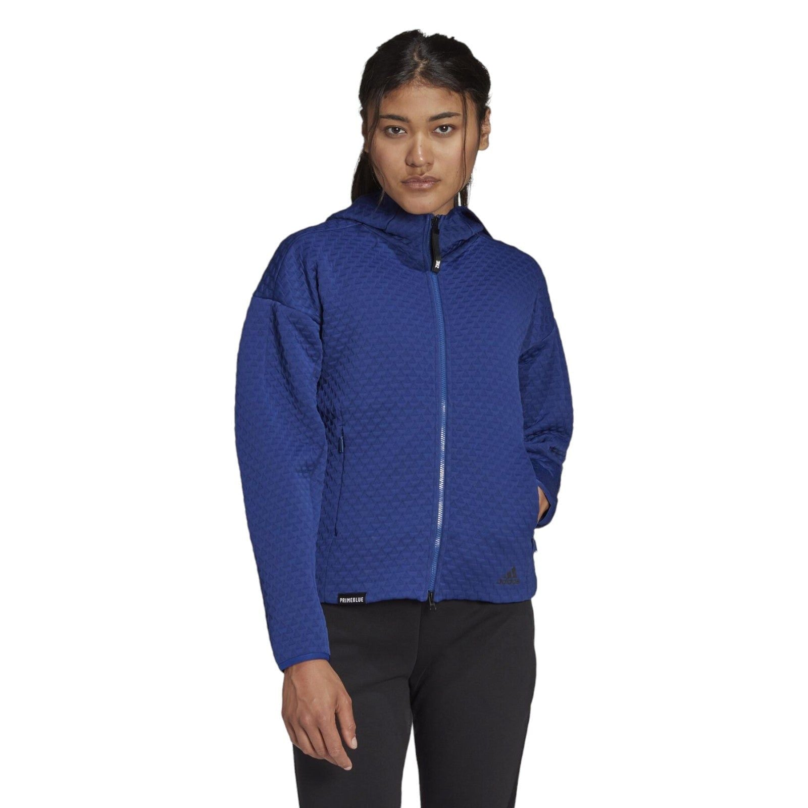 adidas Womens Z.N.E. Full Zip Hoodie - Victory Blue - ViaductClothing - -