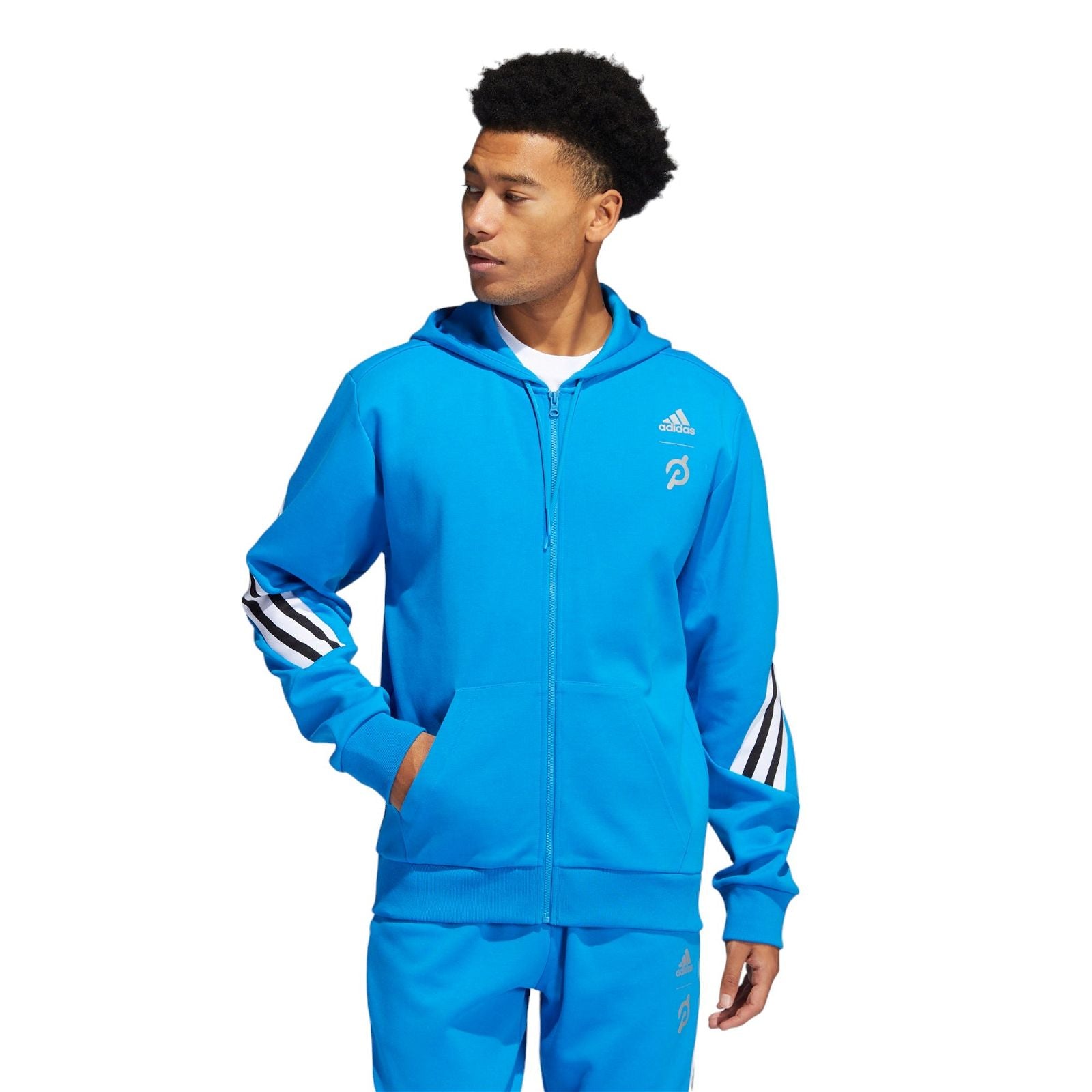 adidas x Peloton Full Zip Hoodie Jacket - Blue - ViaductClothing - -