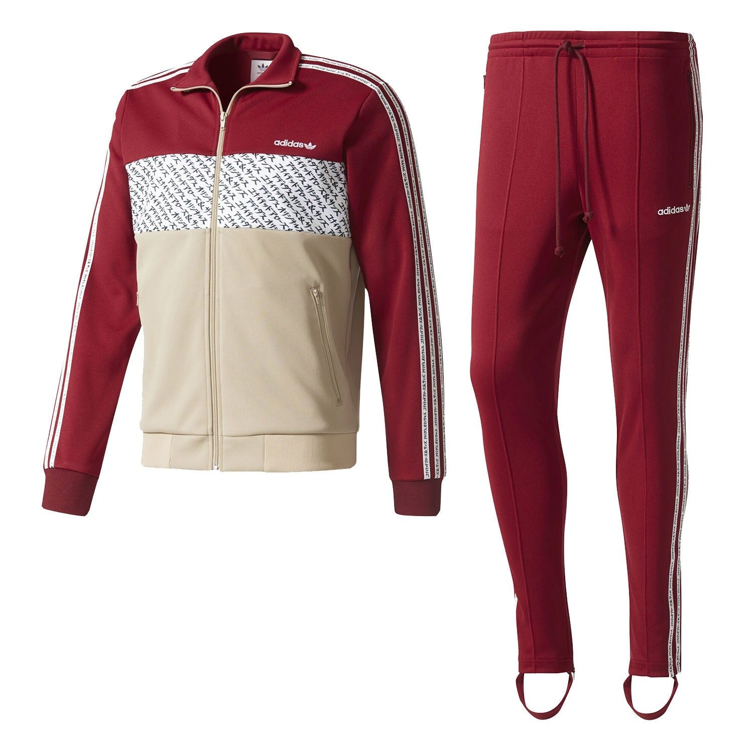 adidas x United Arrows & Sons Tracksuit - Burgundy - ViaductClothing - -
