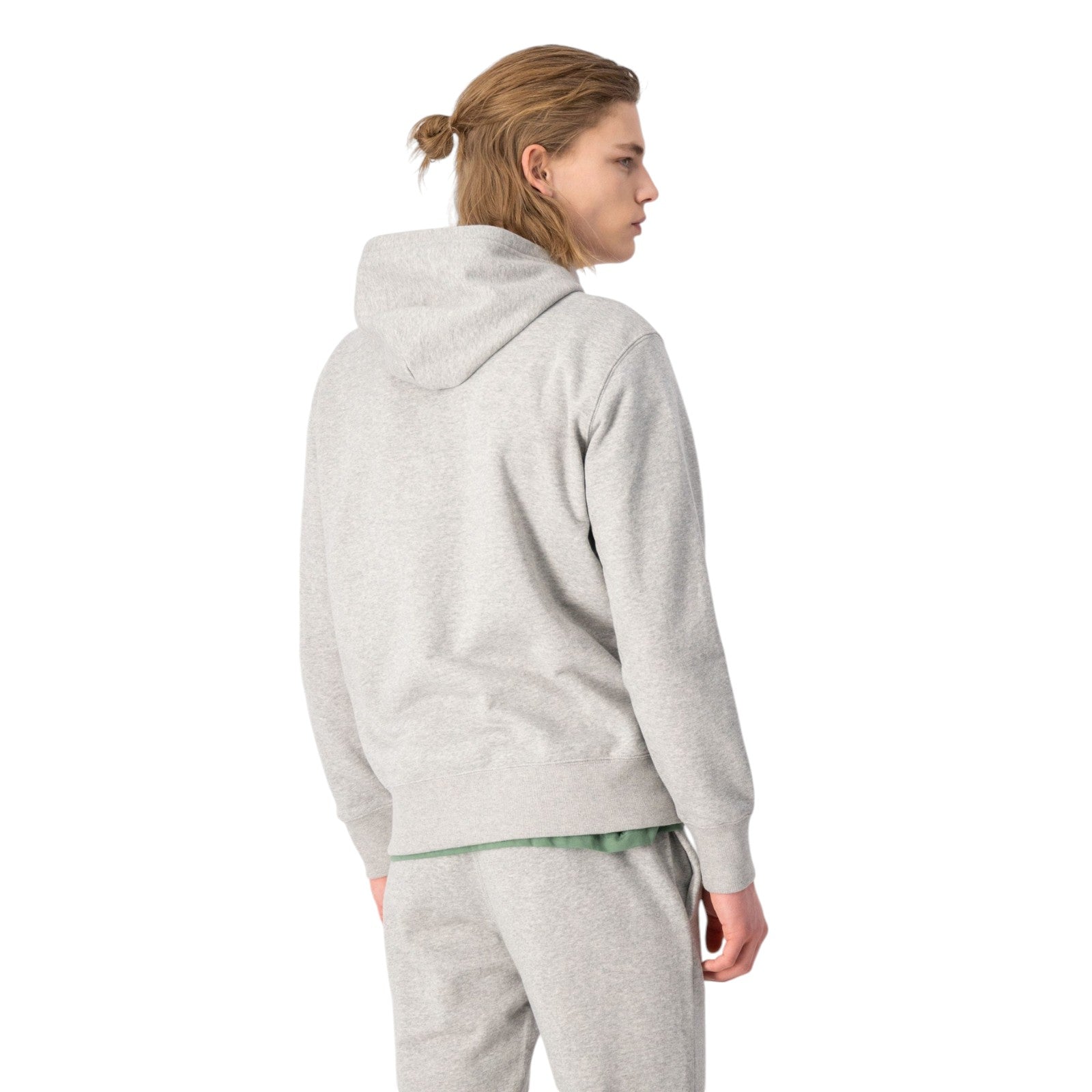 Champion Script Logo Fleece Hoodie - Grey