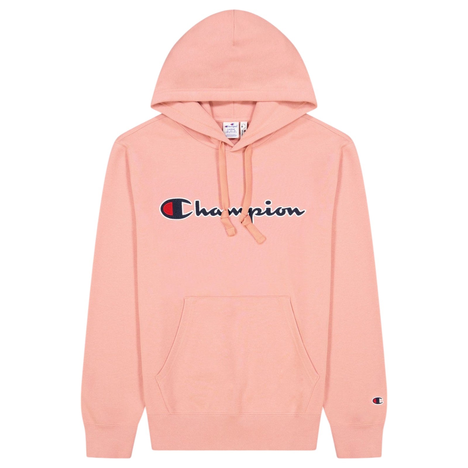 Champion Script Logo Fleece Hoodie - Pink