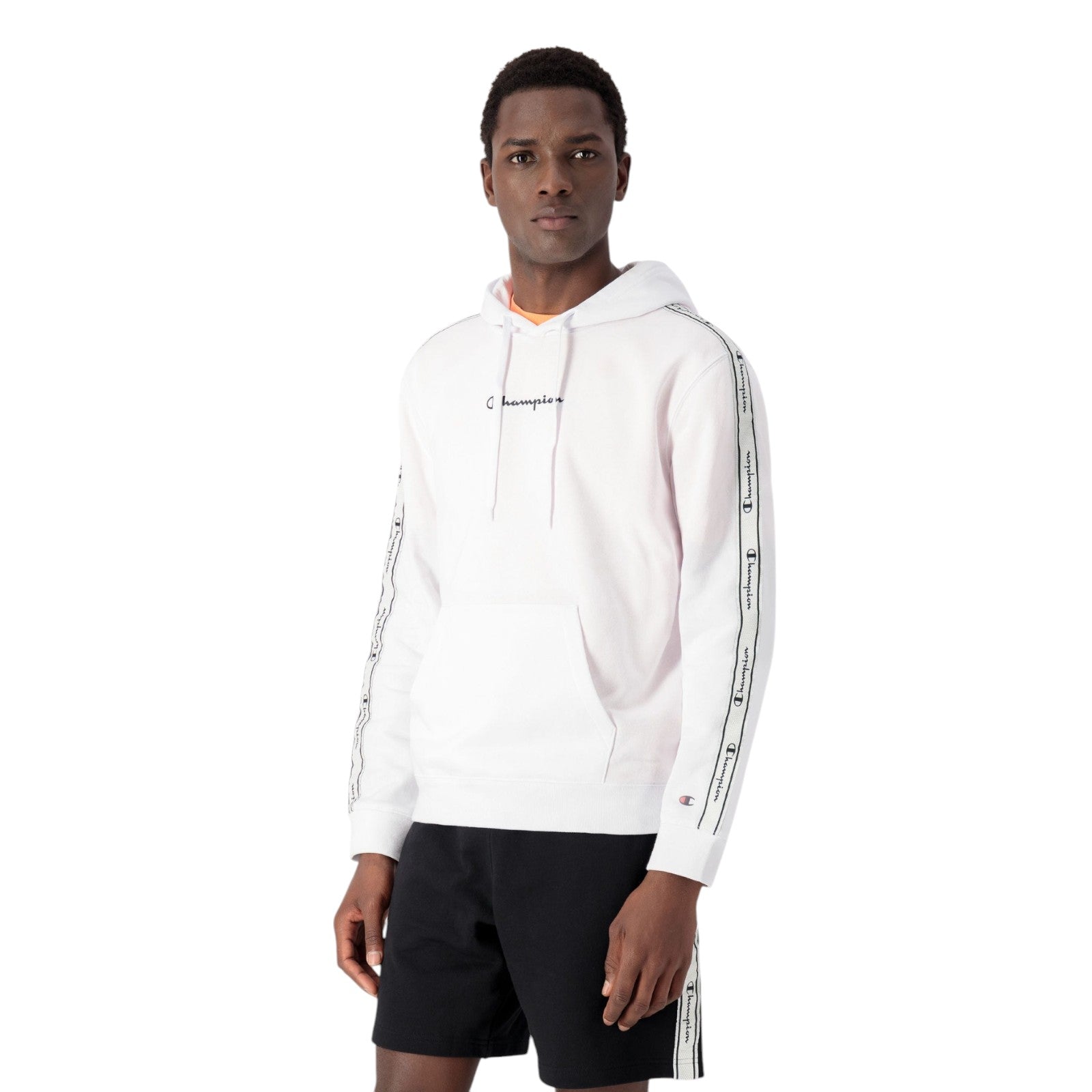 Champion Tapered Logo Hoodie - White