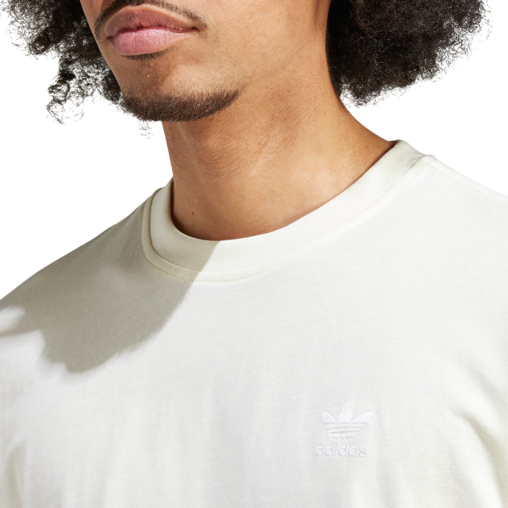 adidas Originals Men's Trefoil Essentials T-Shirt - Ivory White