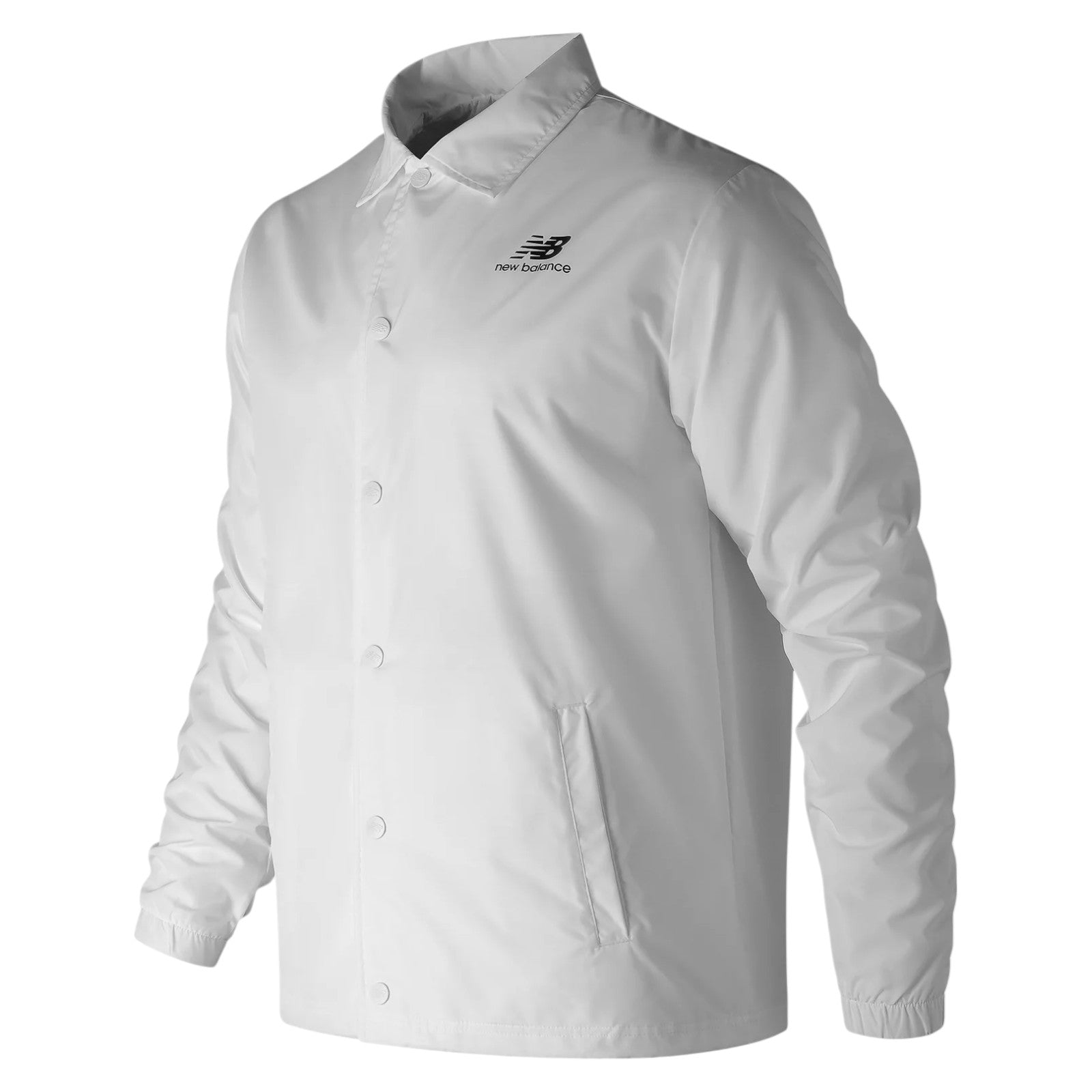 New Balance Stacked Coach Jacket - White
