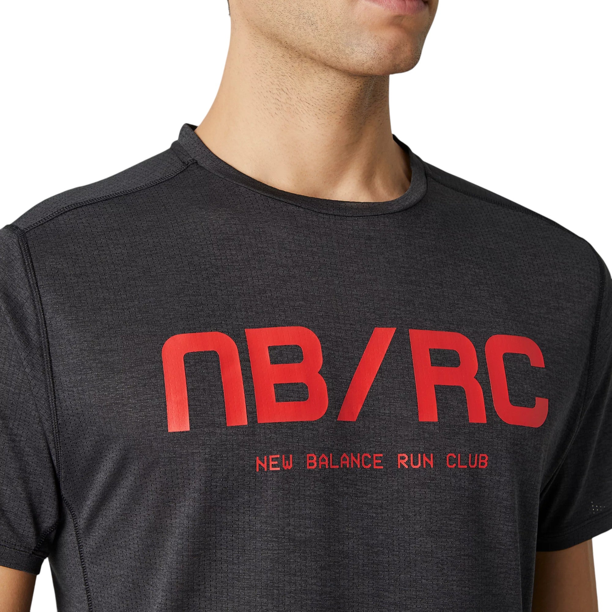 New Balance Printed Impact Run T Shirt - Black