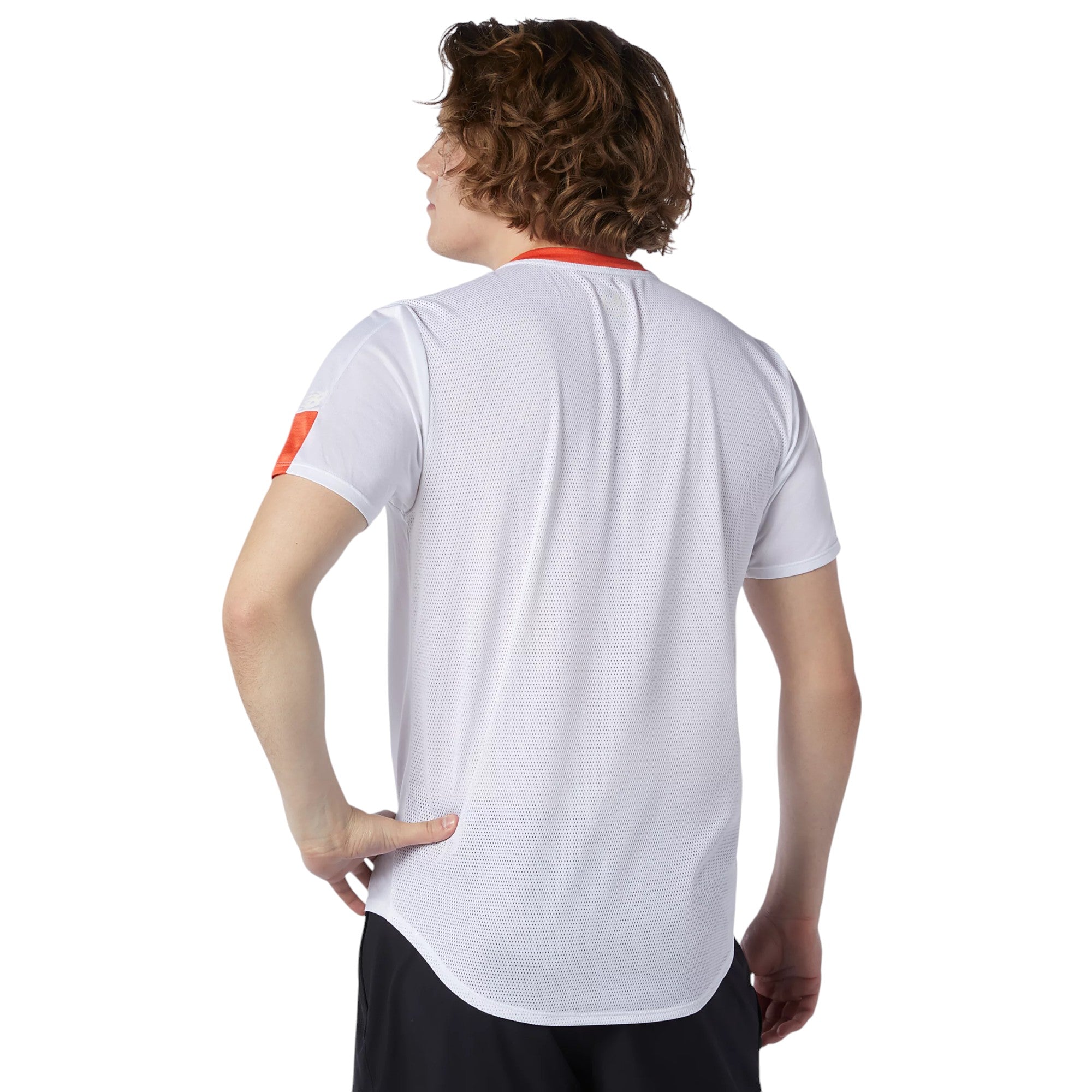 New Balance Printed Fast Flight Short Sleeve Jersey - White / Orange