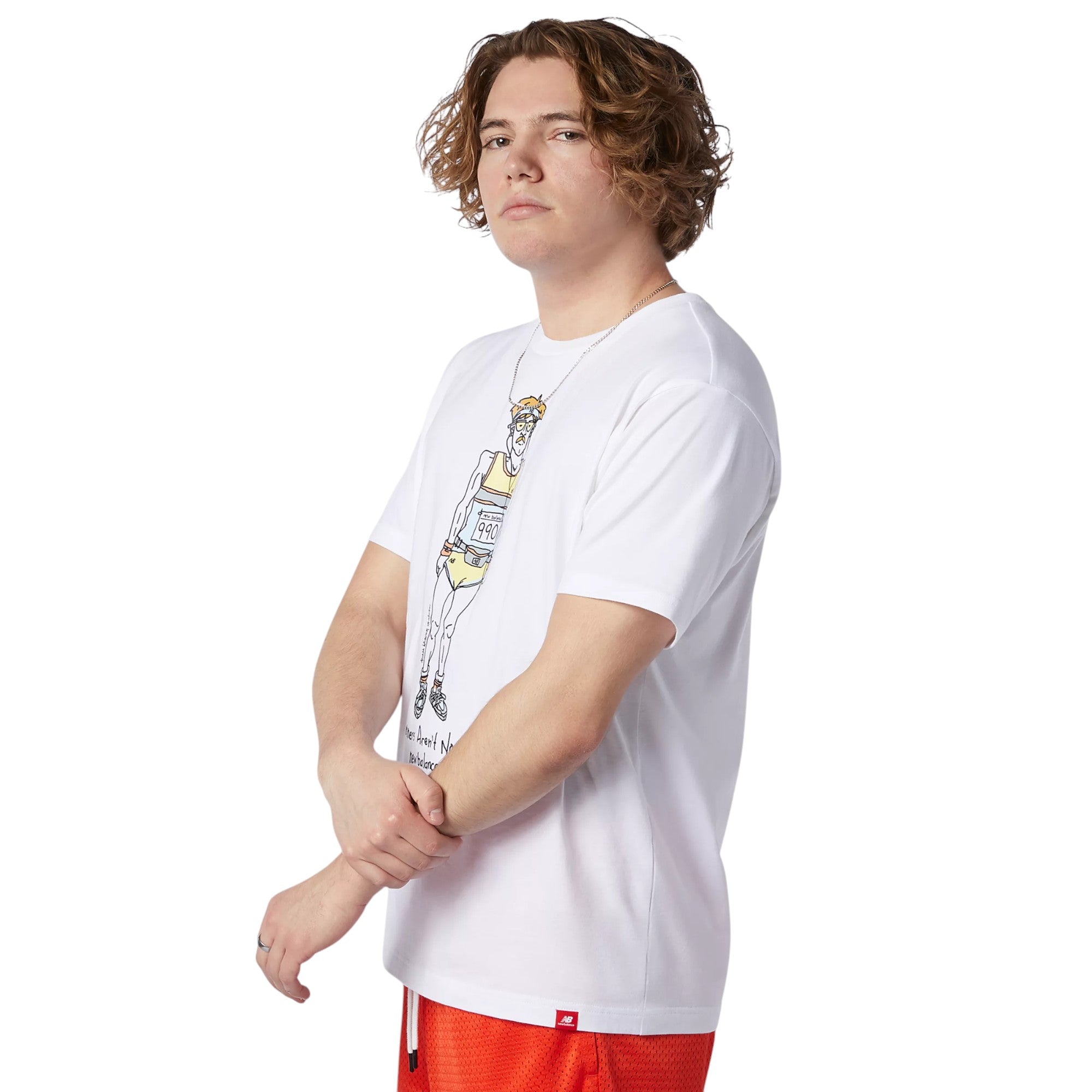 New Balance Essentials Runner Graphic T Shirt - White