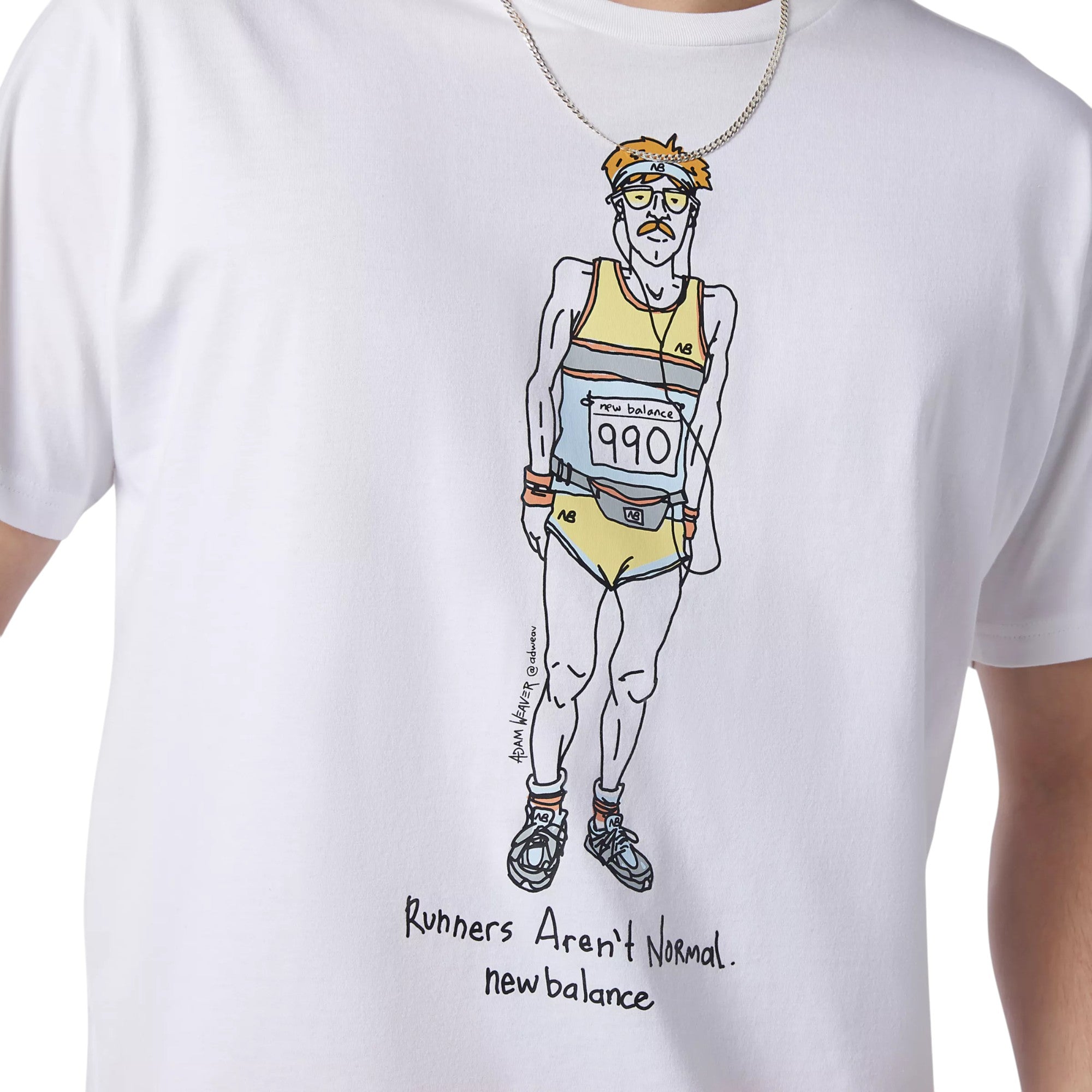 New Balance Essentials Runner Graphic T Shirt - White