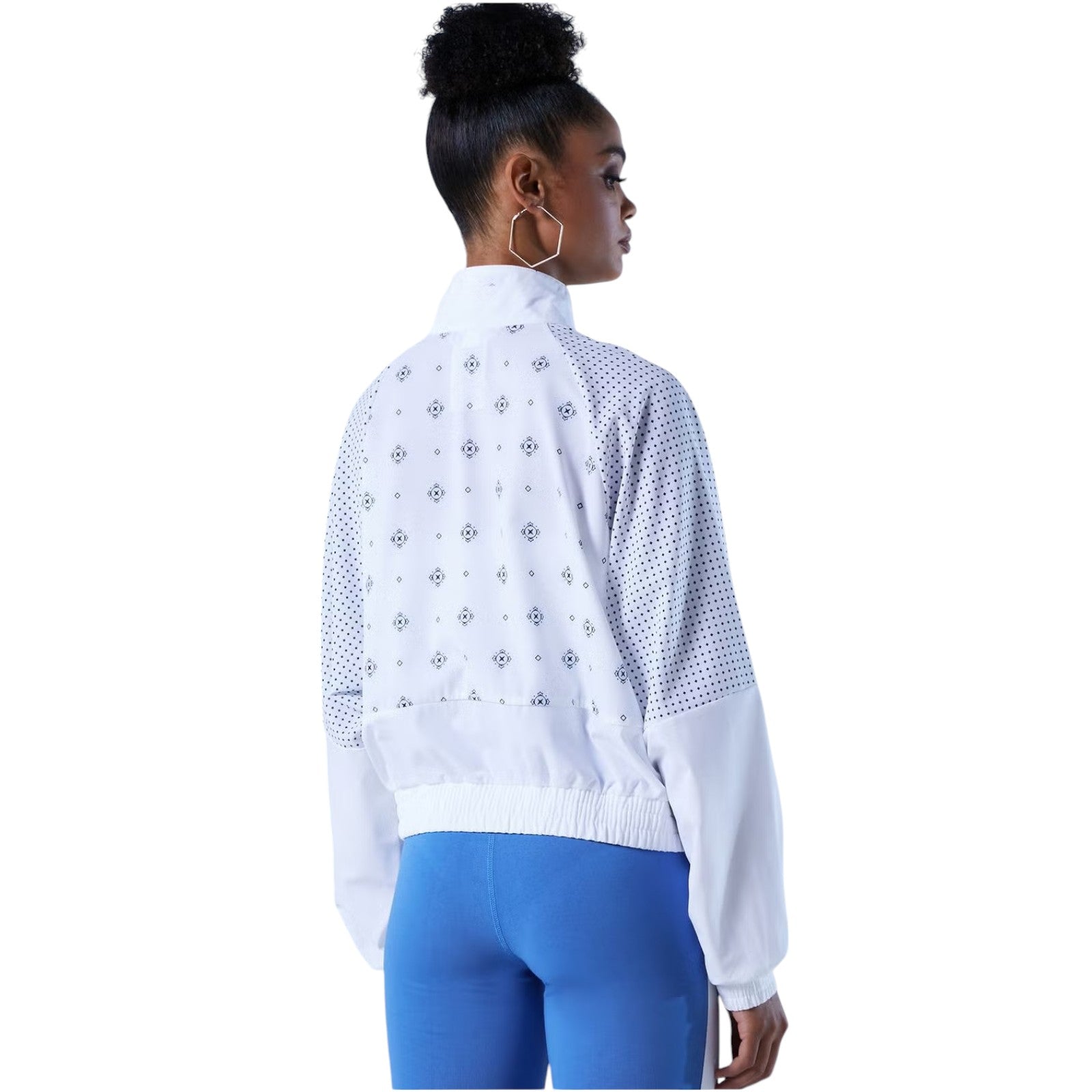 New Balance Womens Achiever Bandana Printed Jacket - White