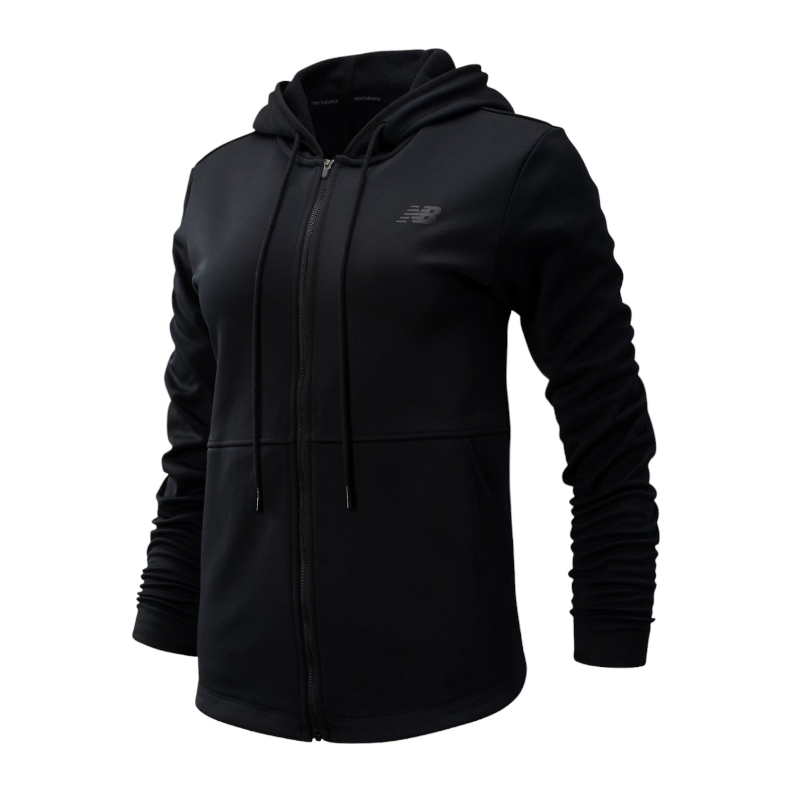 New Balance Womens Relentless NB Heat Fleece Full Zip Hoodie - Black