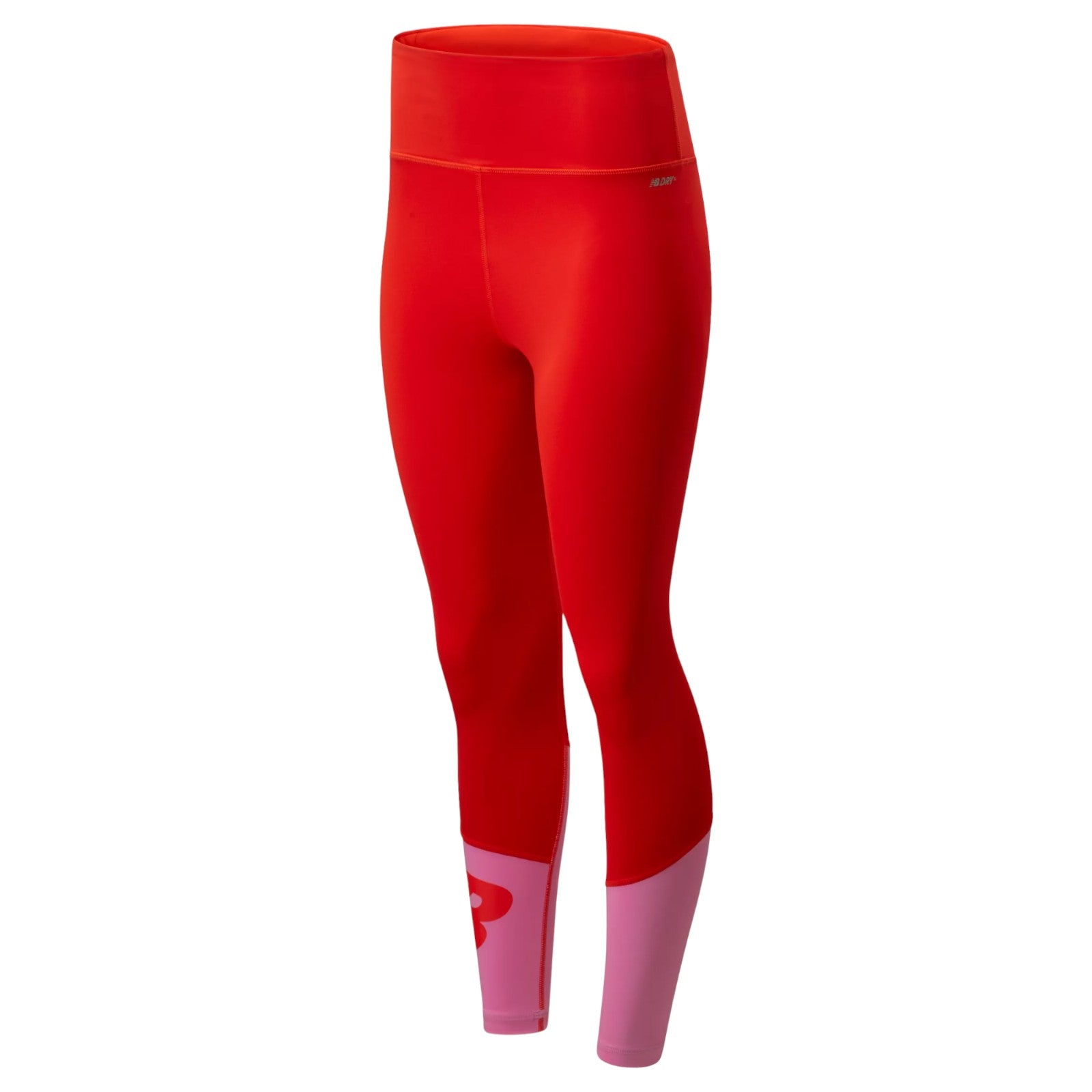 New Balance Womens Color Block 7/8 Tights - Red