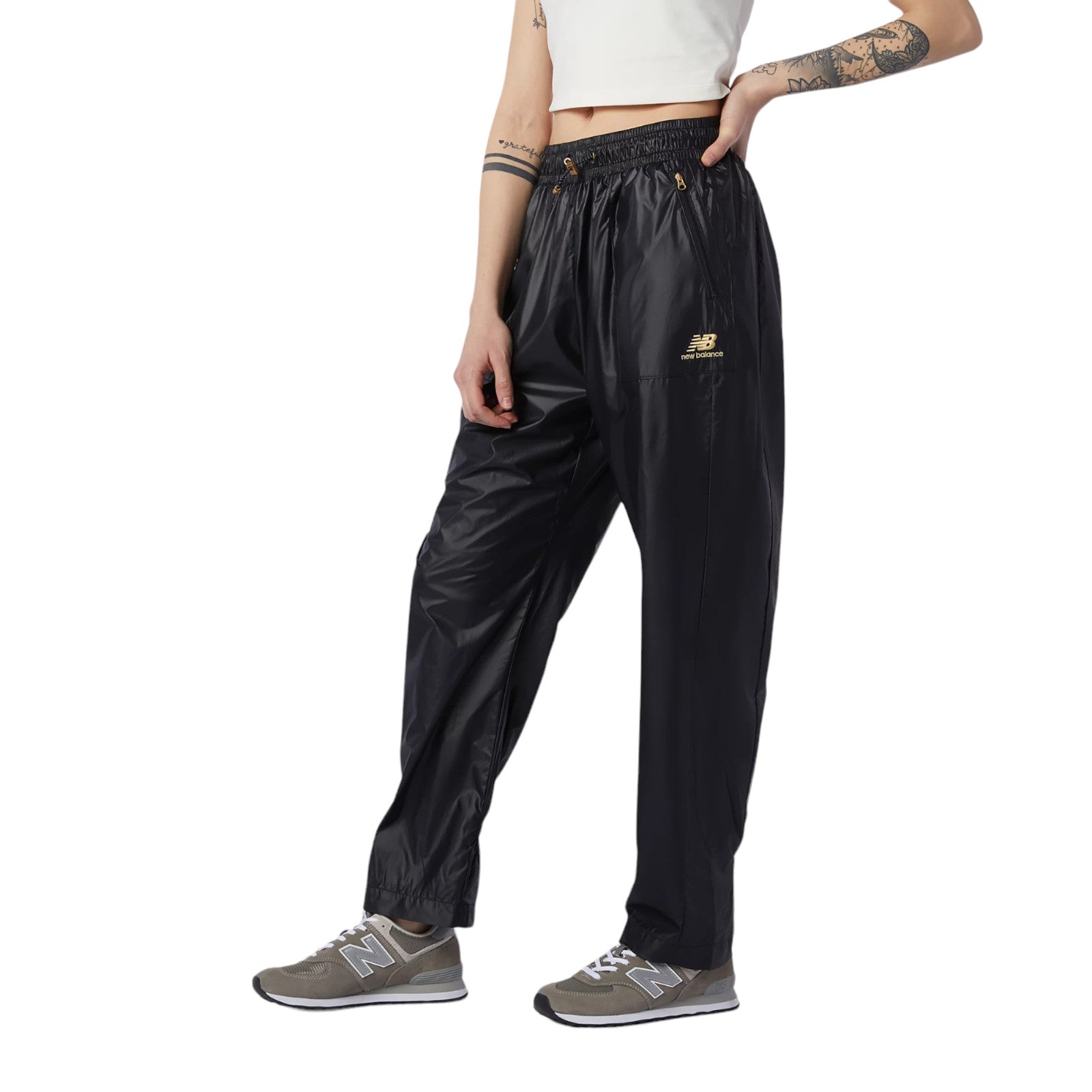 New Balance Womens NB Athletics Higher Learning Wind Pant - Black