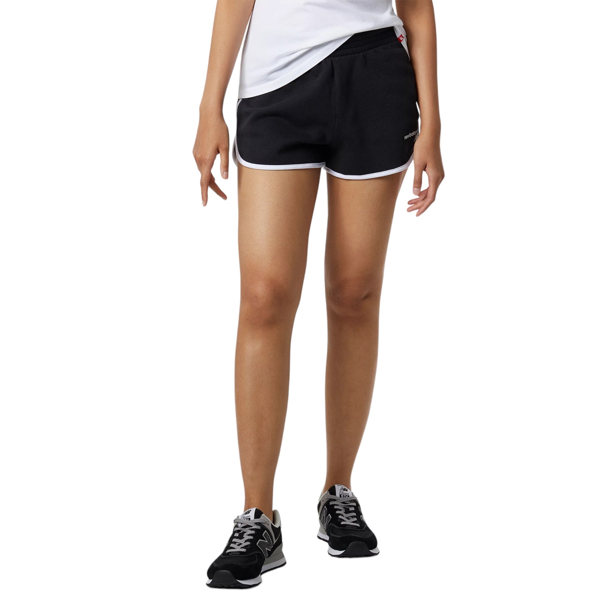 New Balance Womens Fleece Shorts - Black