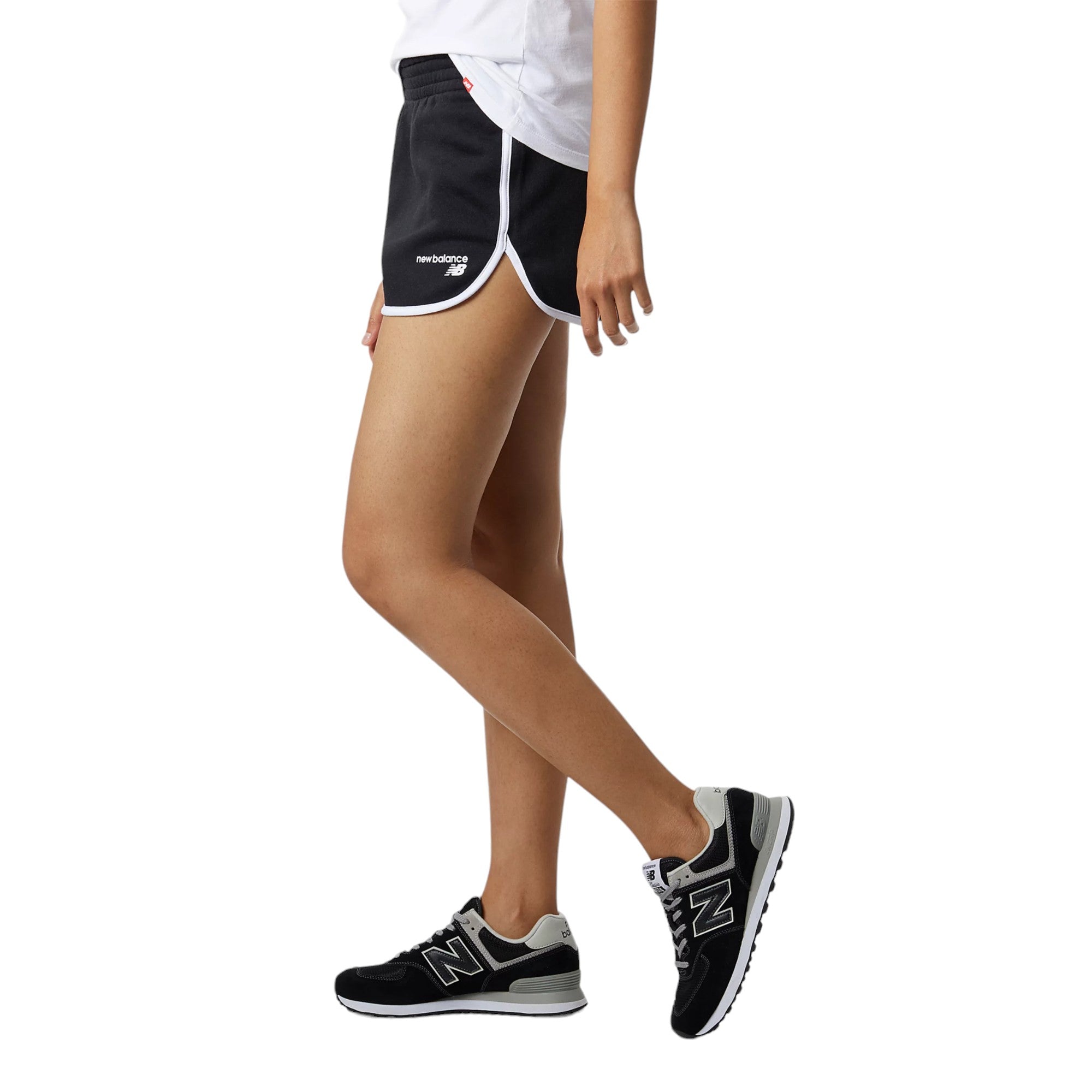 New Balance Womens Fleece Shorts - Black
