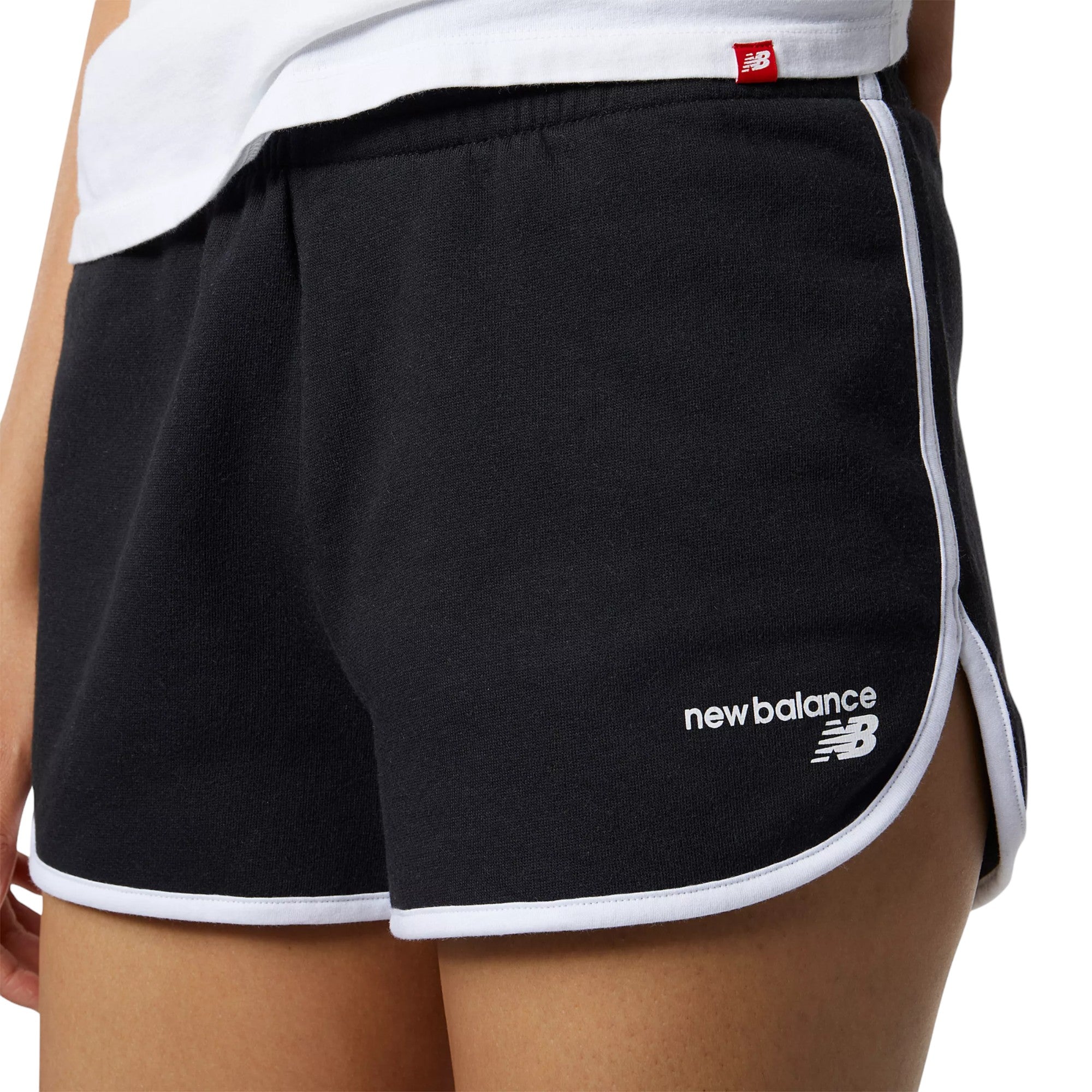 New Balance Womens Fleece Shorts - Black