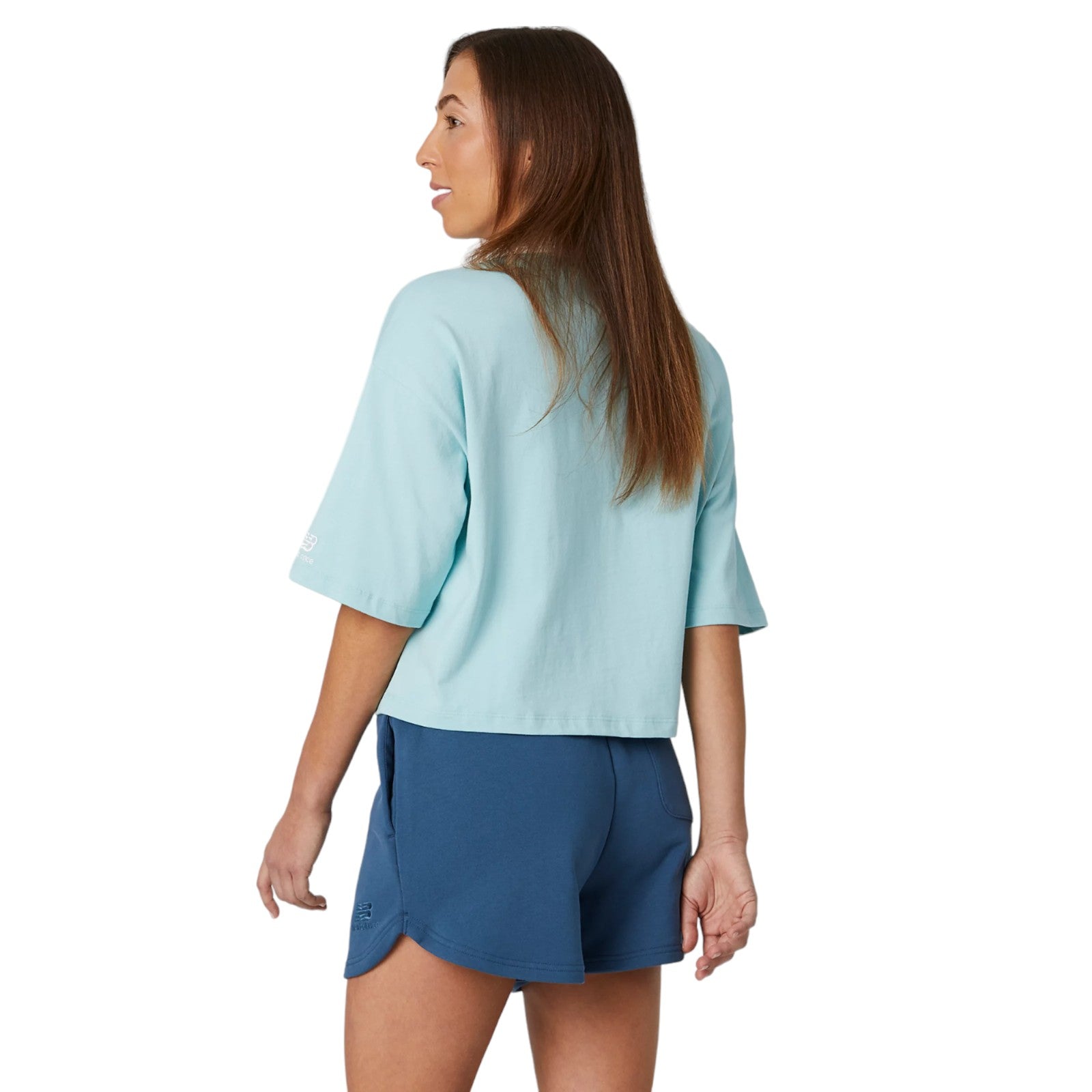 New Balance Womens Athletics Preppy Boxy Polo Shirt - Blue