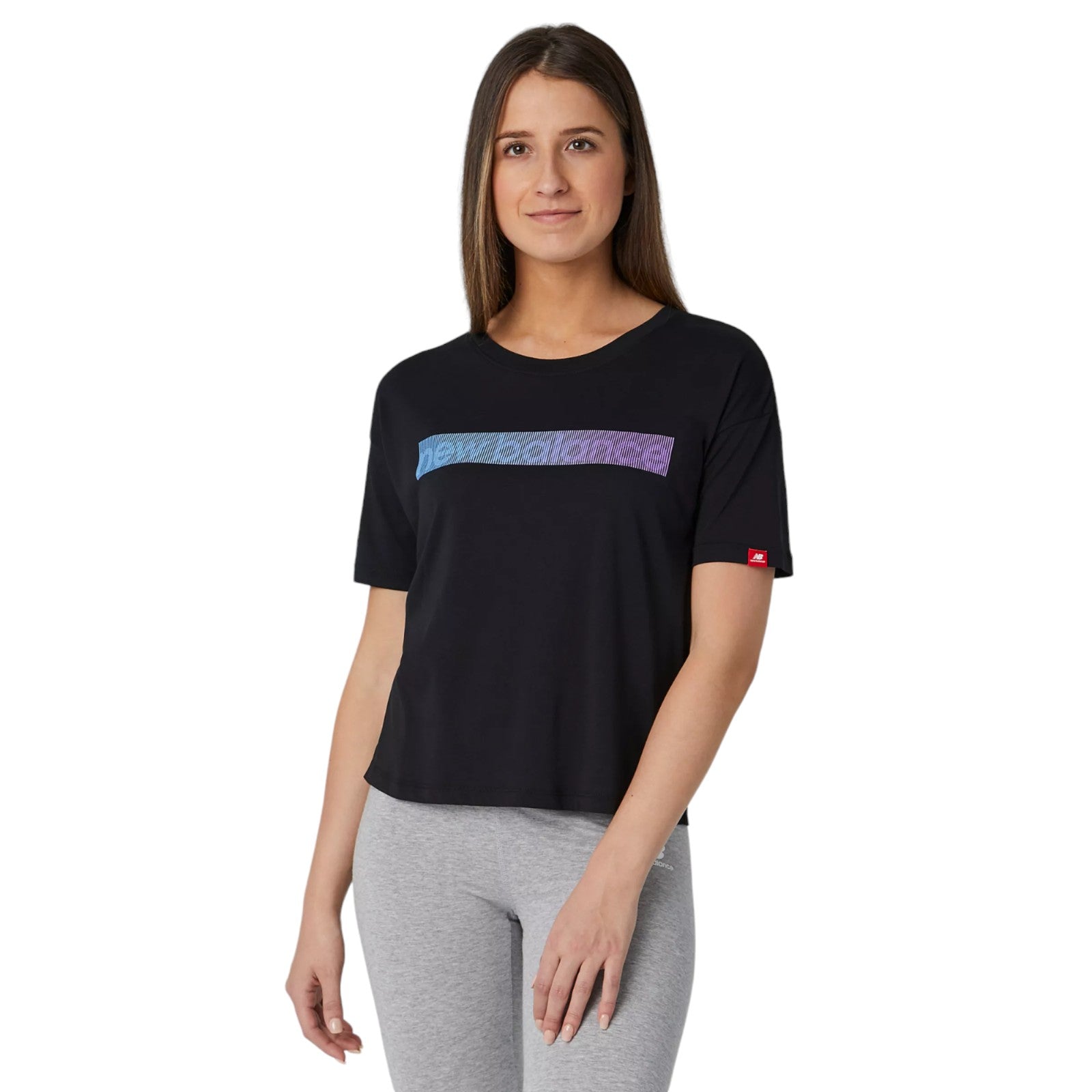 New Balance Womens NB Essentials Tokyo Boxy T Shirt - Black