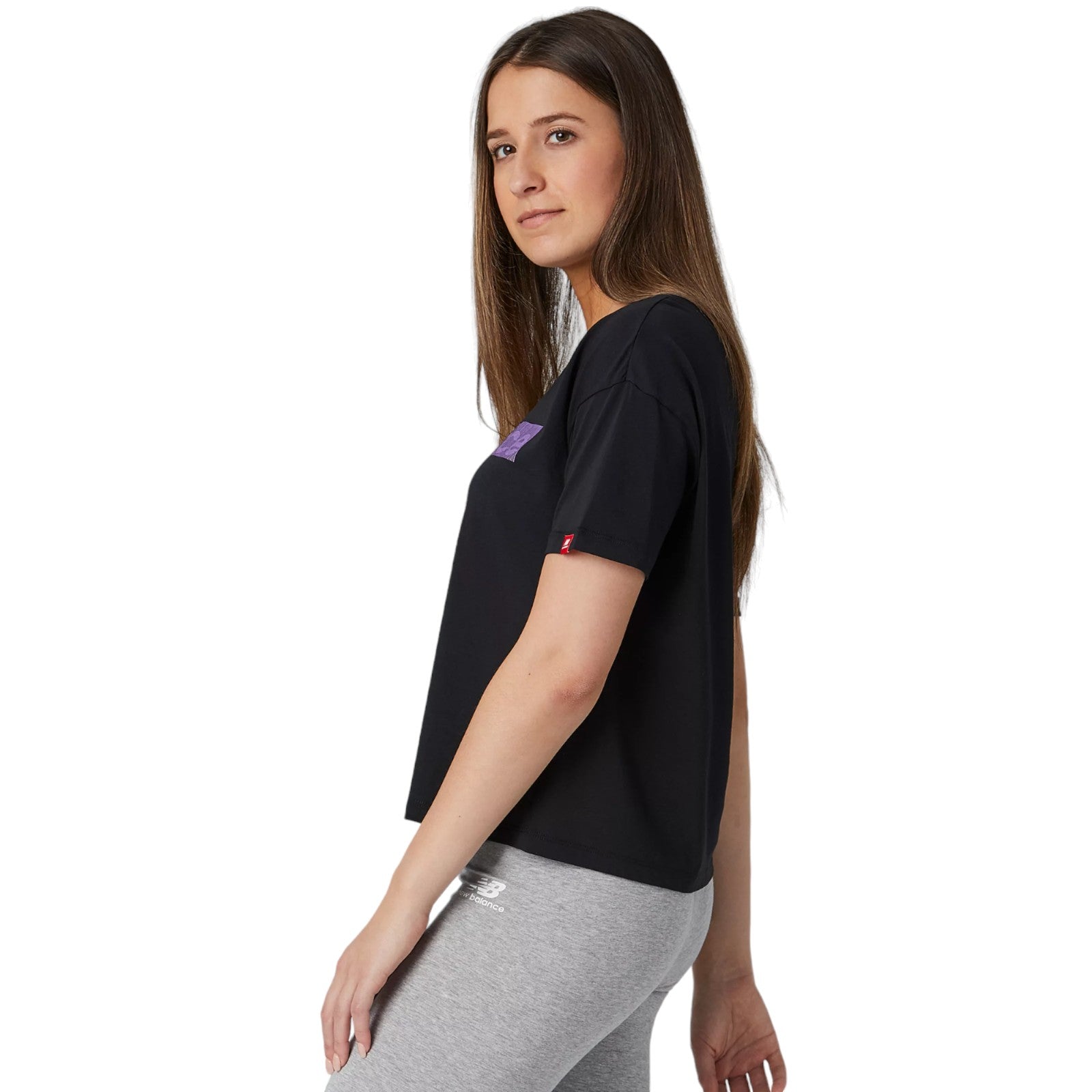New Balance Womens NB Essentials Tokyo Boxy T Shirt - Black