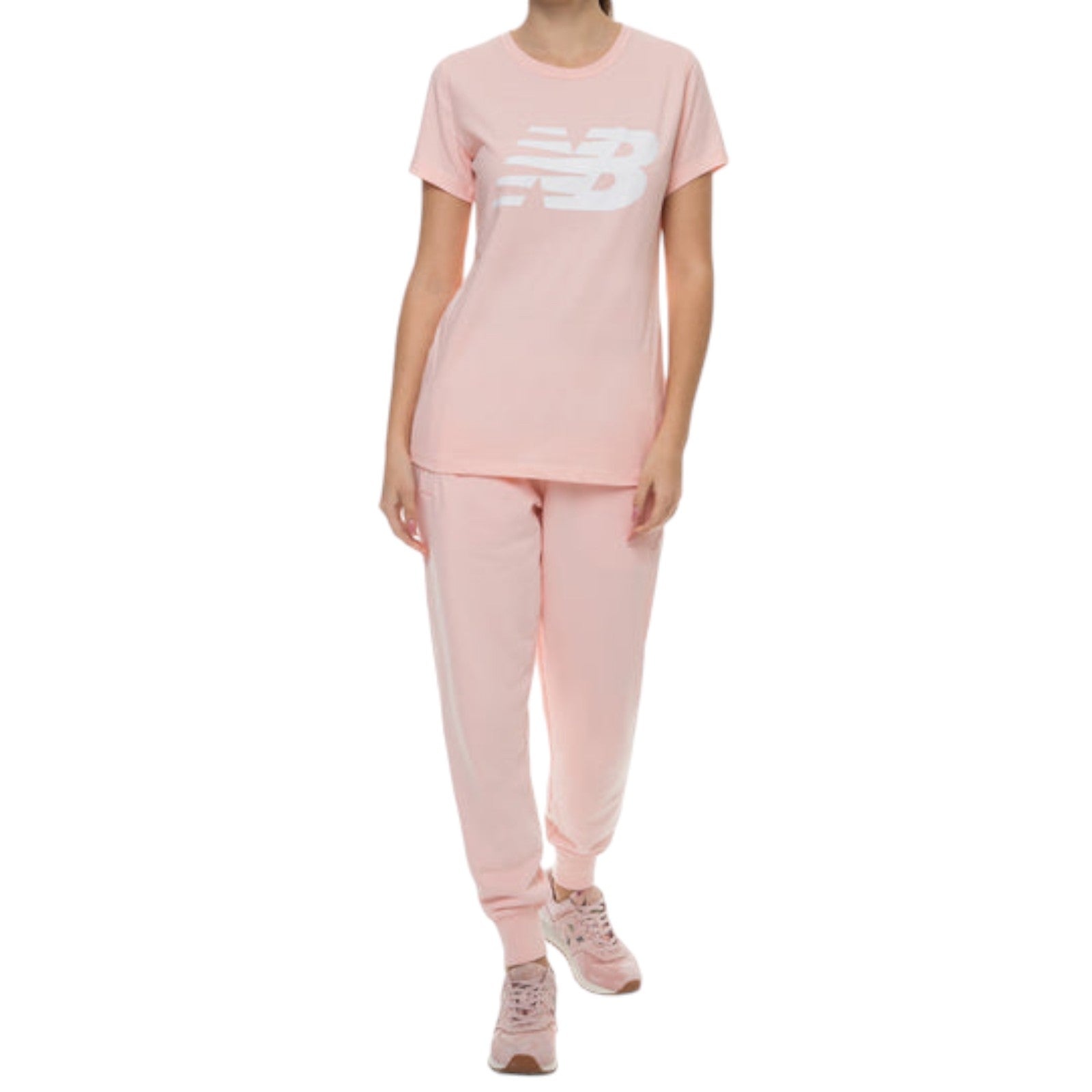New Balance Womens Casual Sports Short Sleeve Tee - Pink
