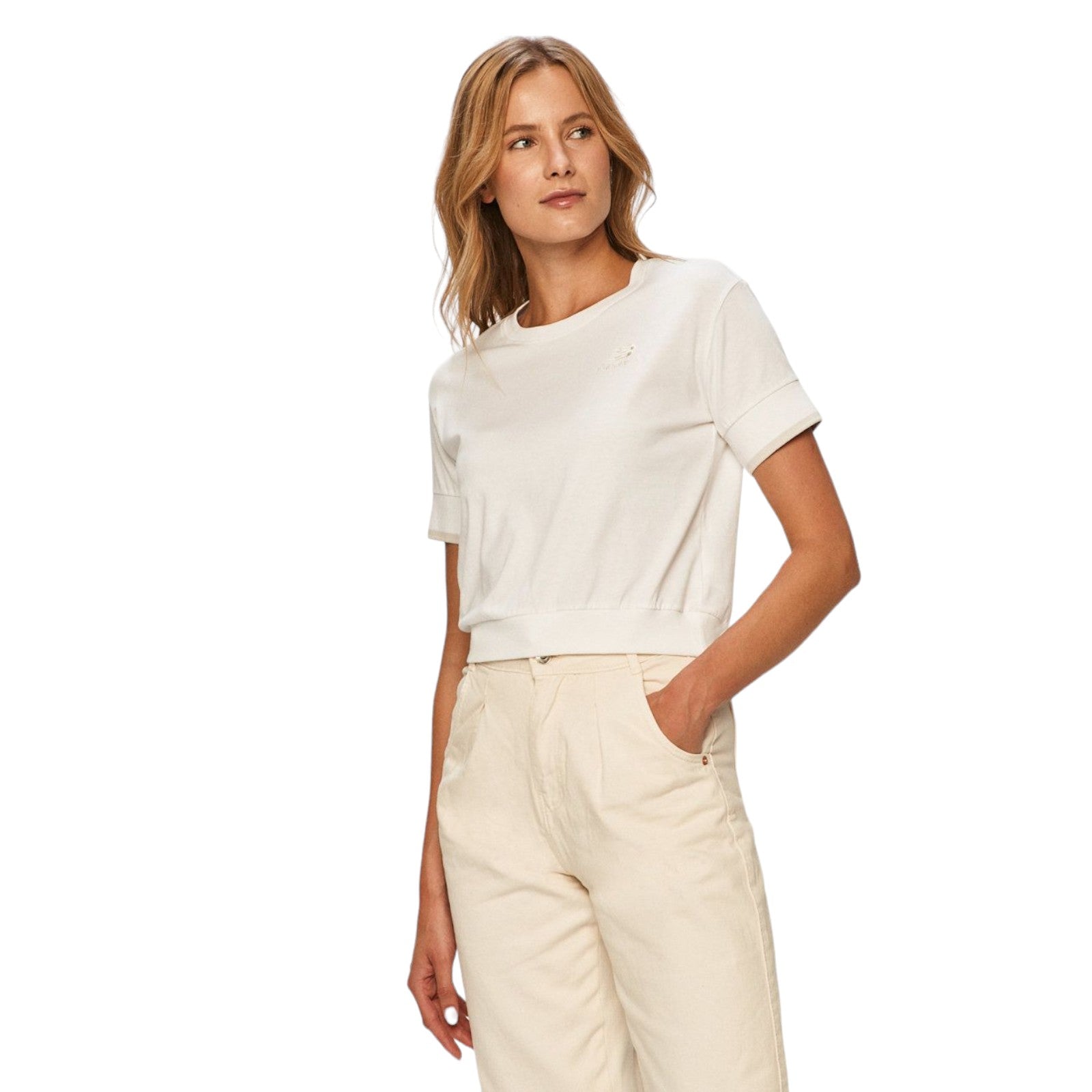 New Balance Womens Village Graphic Top - White