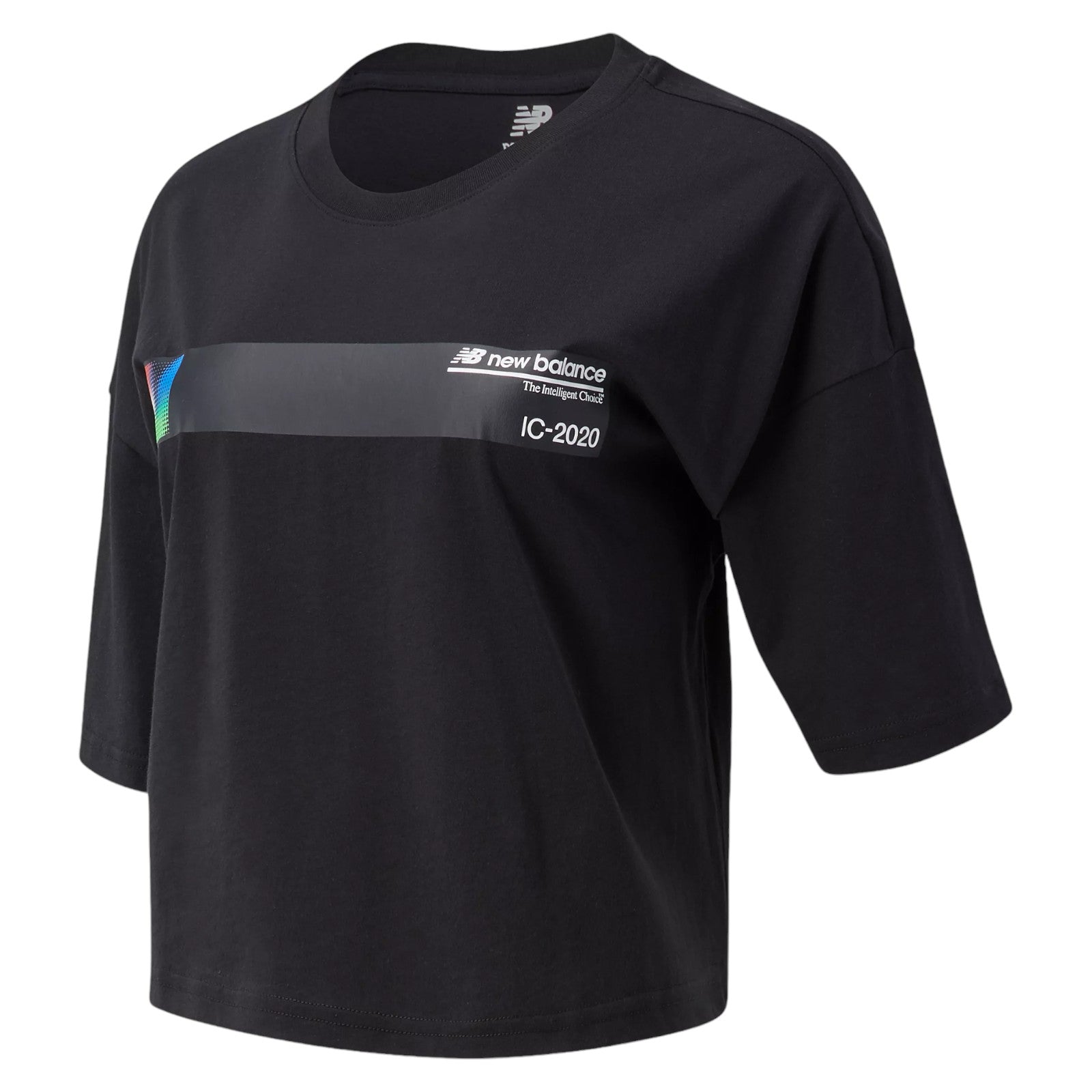 New Balance Womens Optiks Graphic T-Shirt - Black