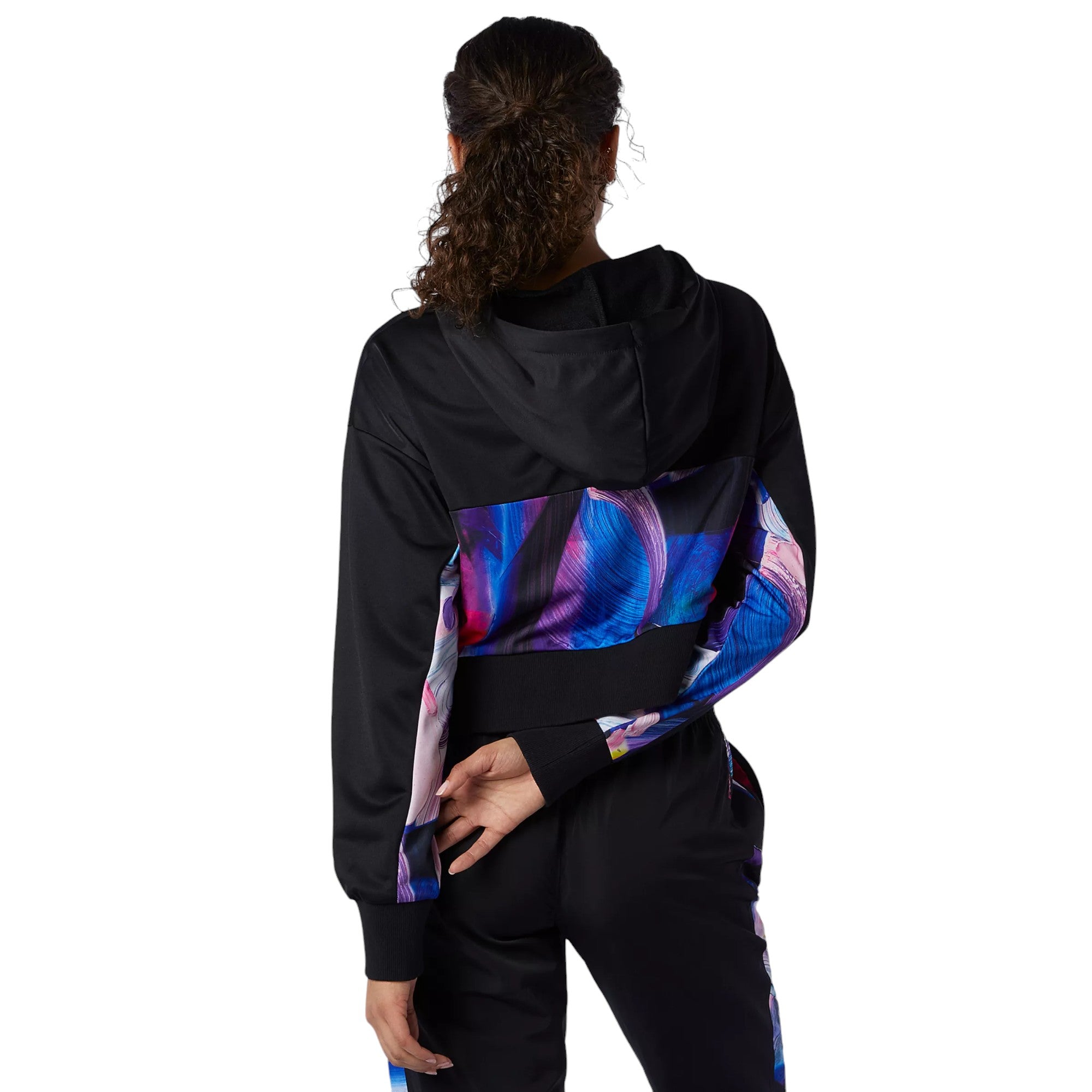 New Balance Womens NB Athletics Erin Loree Half-zip Hoodie - Black