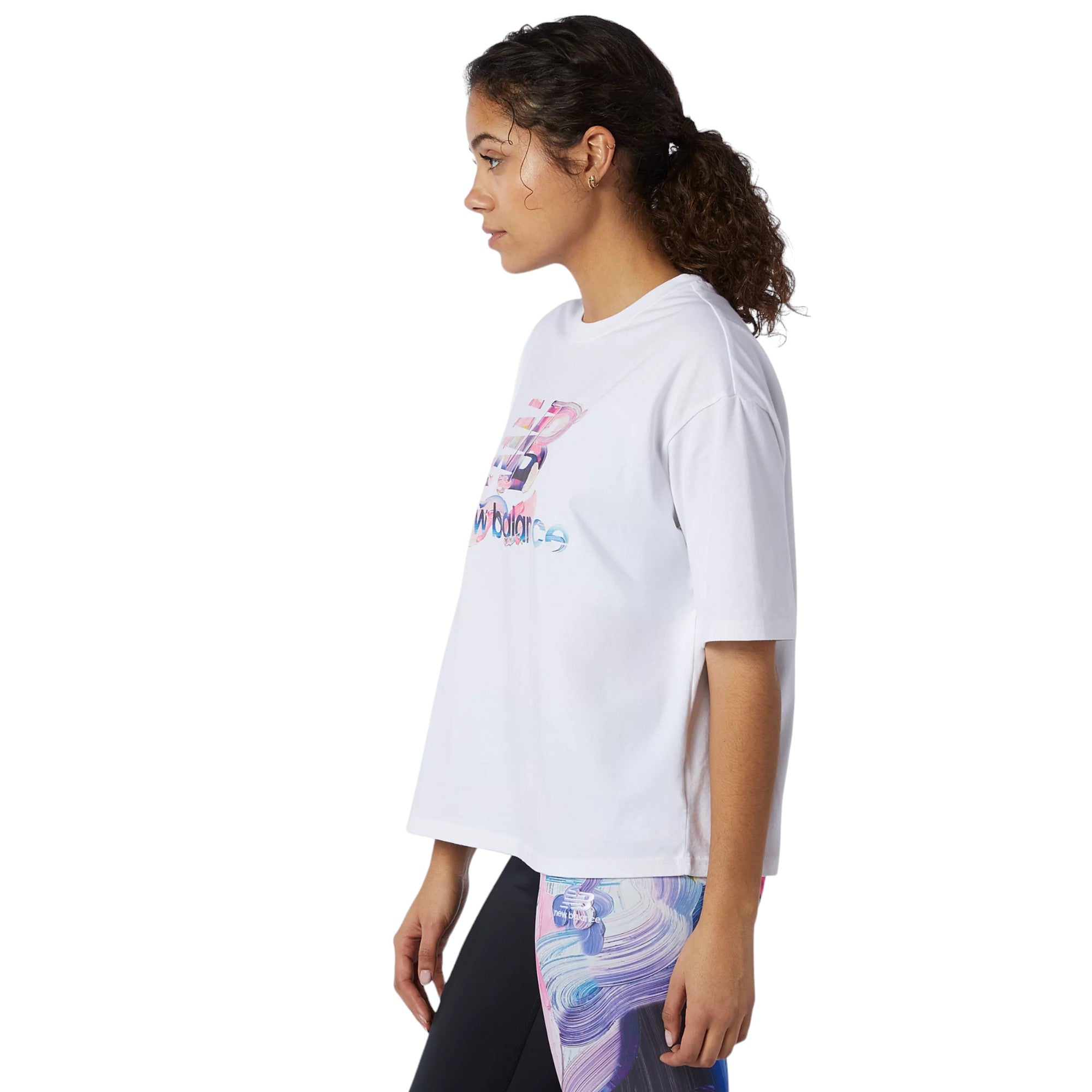 New Balance Womens Athletics Erin Loree Graphic T-Shirt - White