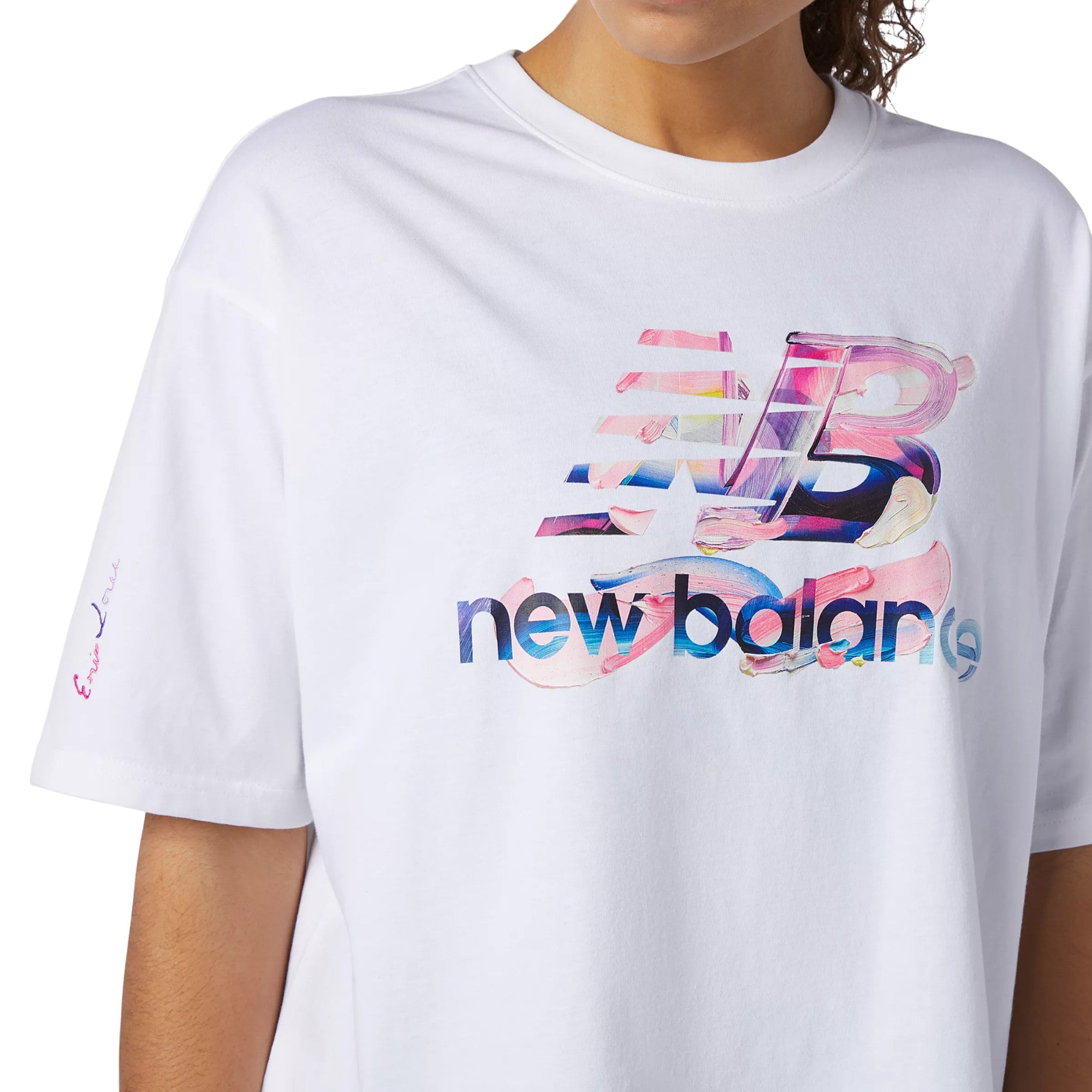 New Balance Womens Athletics Erin Loree Graphic T-Shirt - White