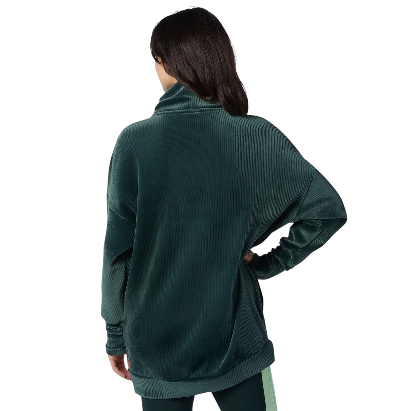 New Balance High Collar Long Sleeves Pullover Jumper Sweatshirt - Dark Green