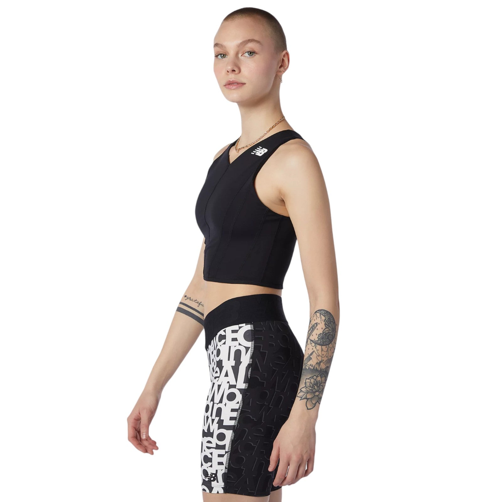 New Balance Womens Transform Nbsleek Crop Top - Black