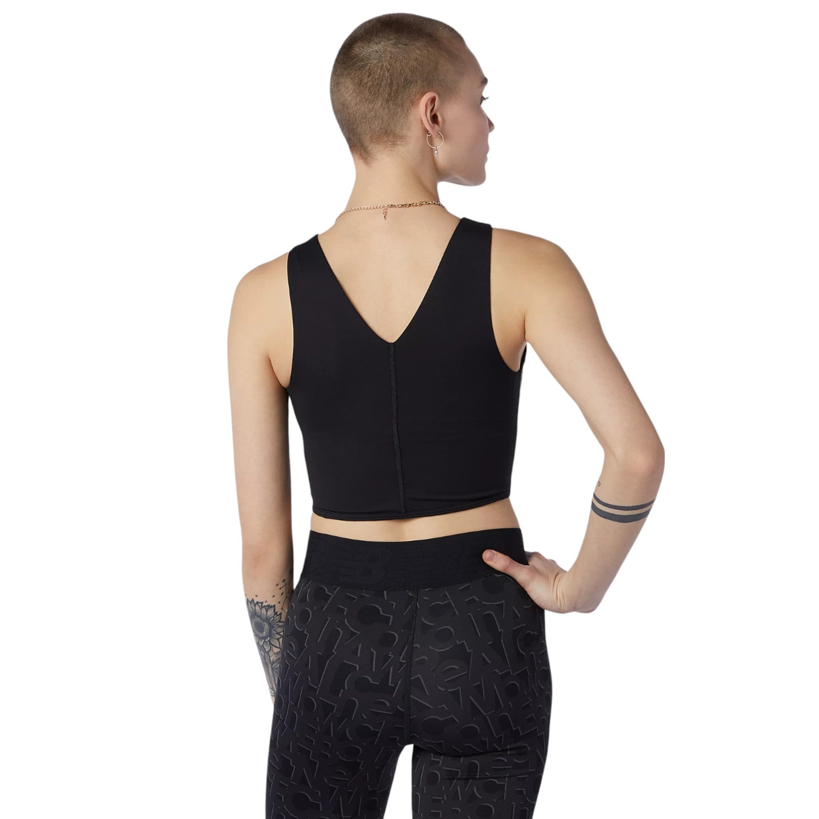 New Balance Womens Transform Nbsleek Crop Top - Black