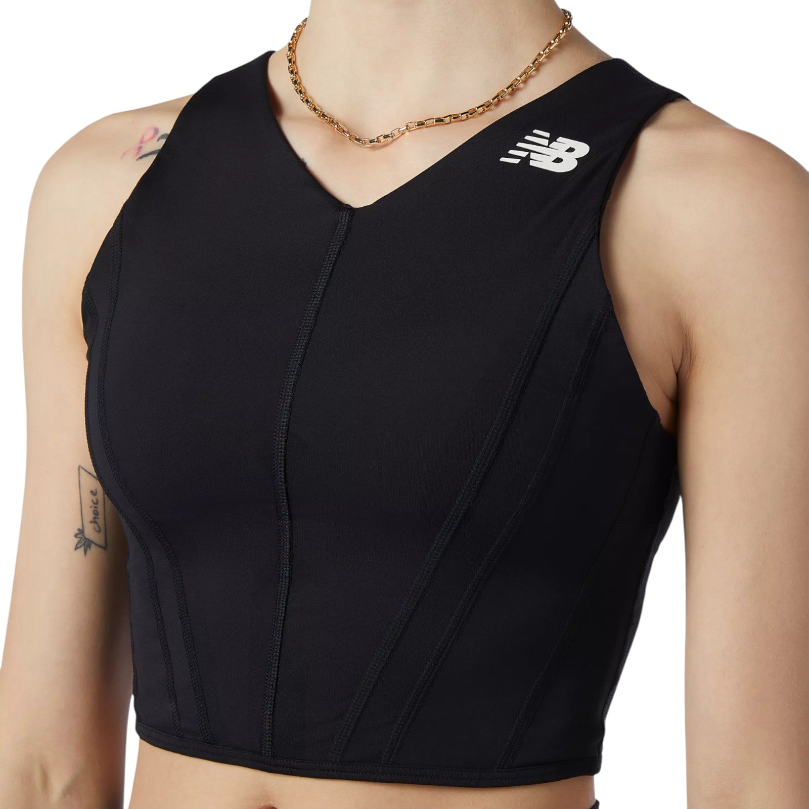 New Balance Womens Transform Nbsleek Crop Top - Black