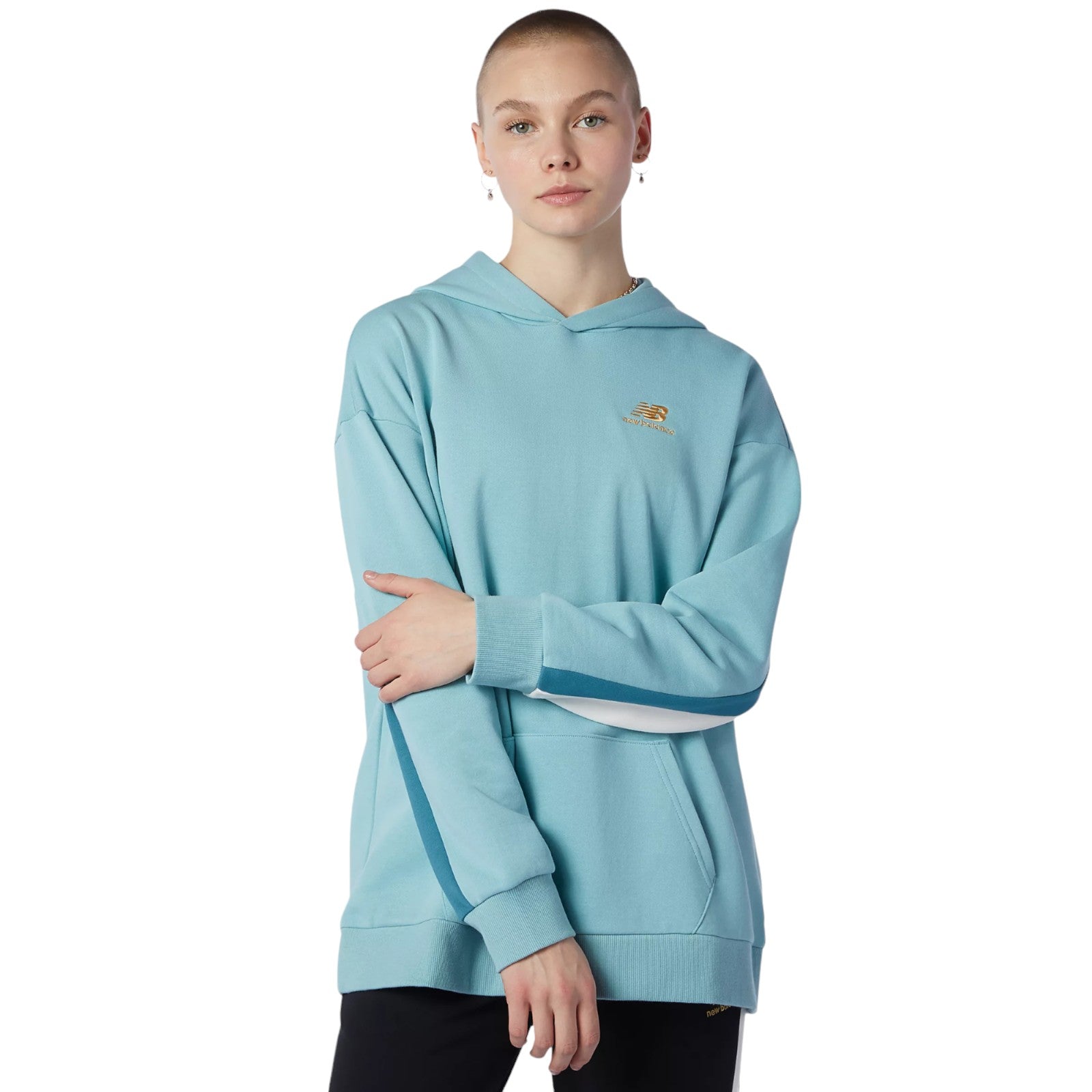 New Balance Womens Athletics Higher Learning Hoodie - Blue