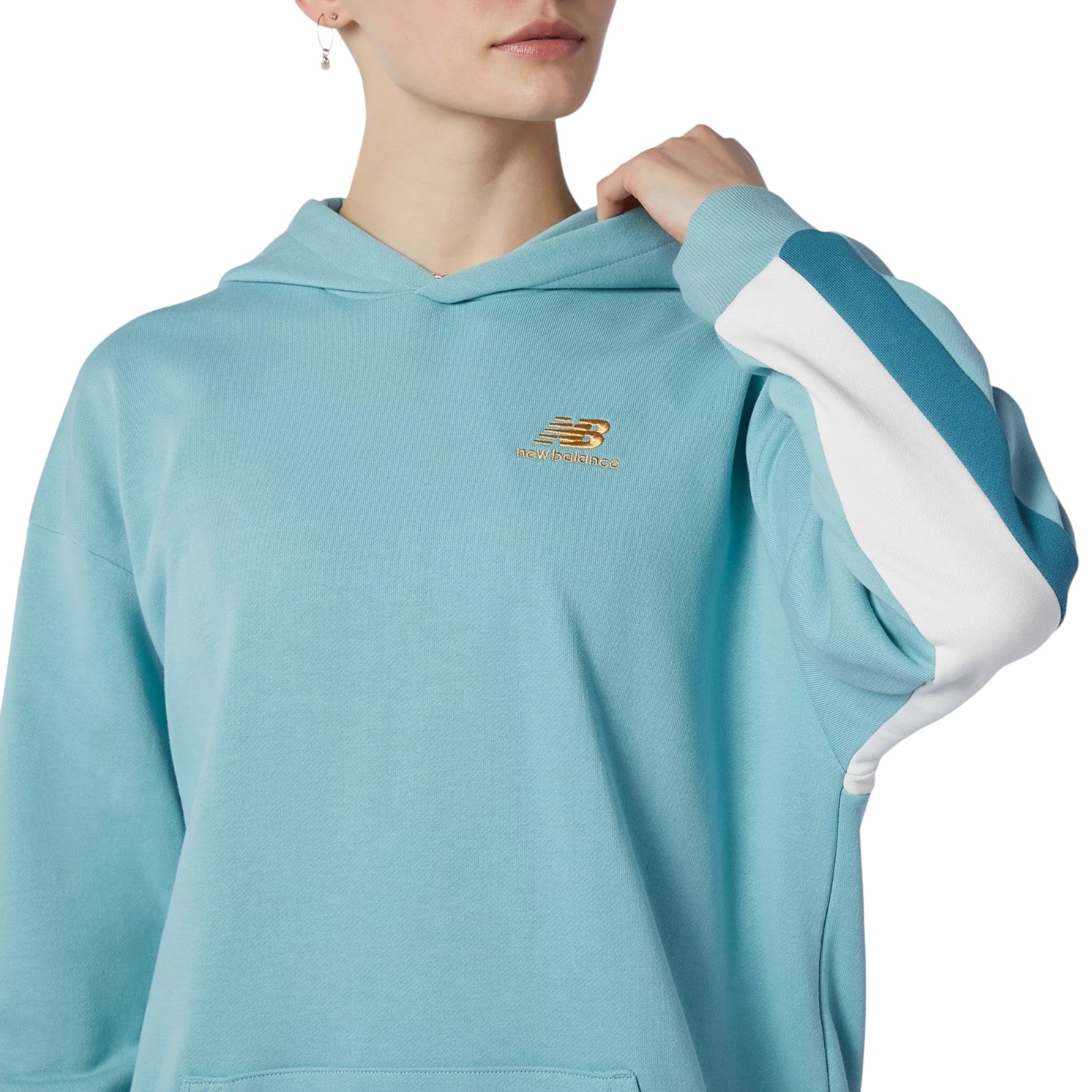 New Balance Womens Athletics Higher Learning Hoodie - Blue