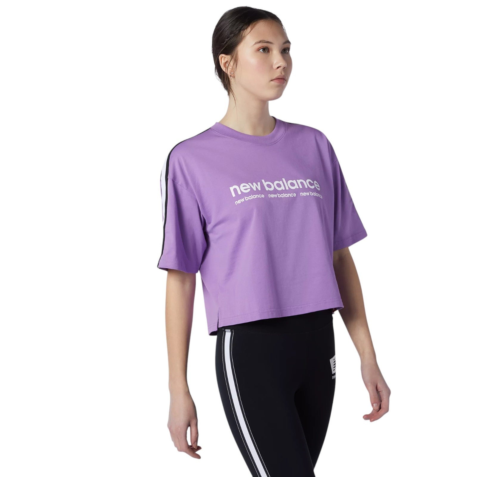New Balance Womens Essentials ID Tee - Purple