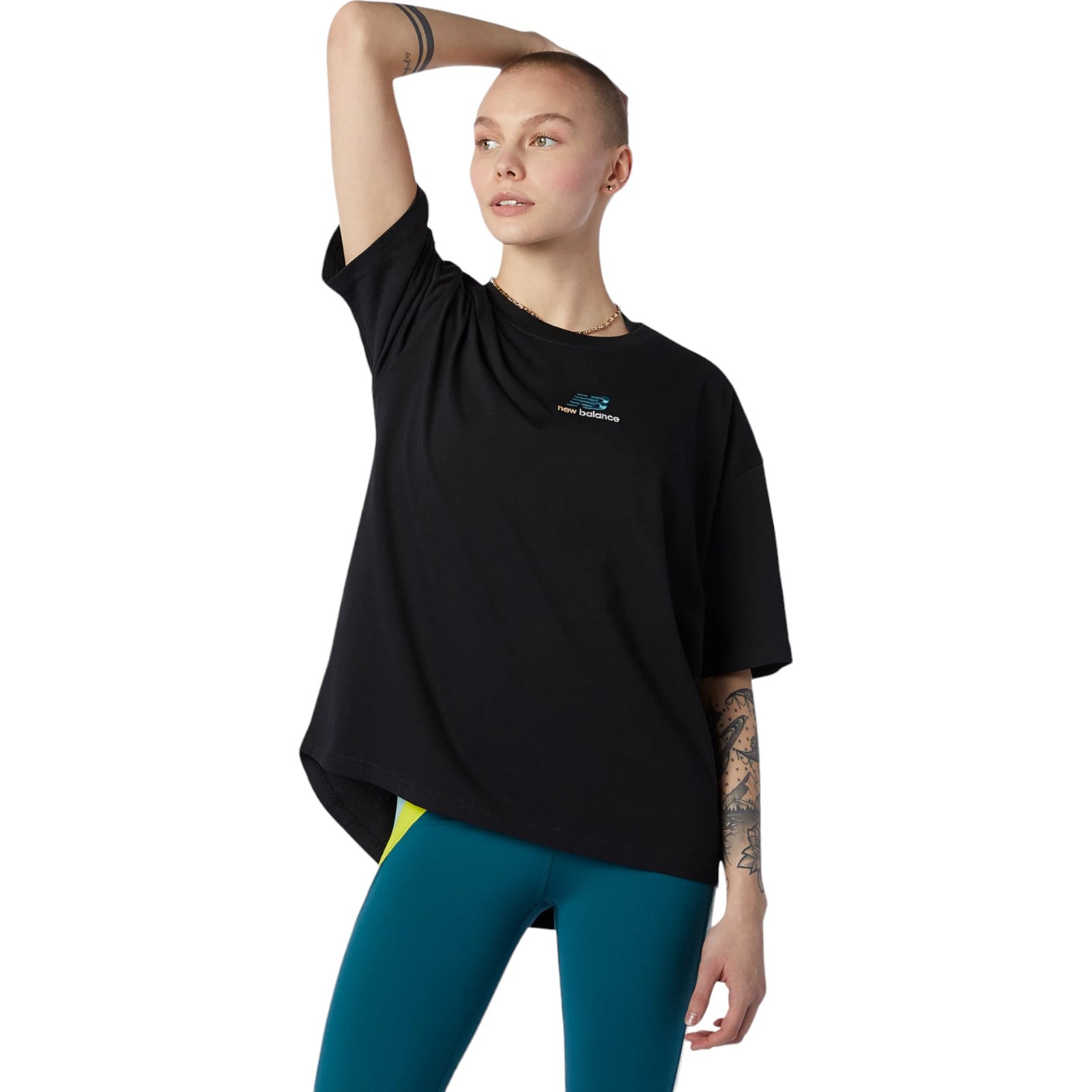 New Balance Womens Athletics Higher Learning Graphic Tee - Black