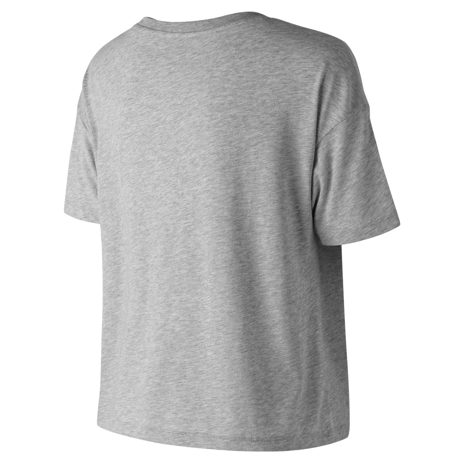 New Balance Womens Text Printed Essentials Short Sleeve T-Shirt - Grey