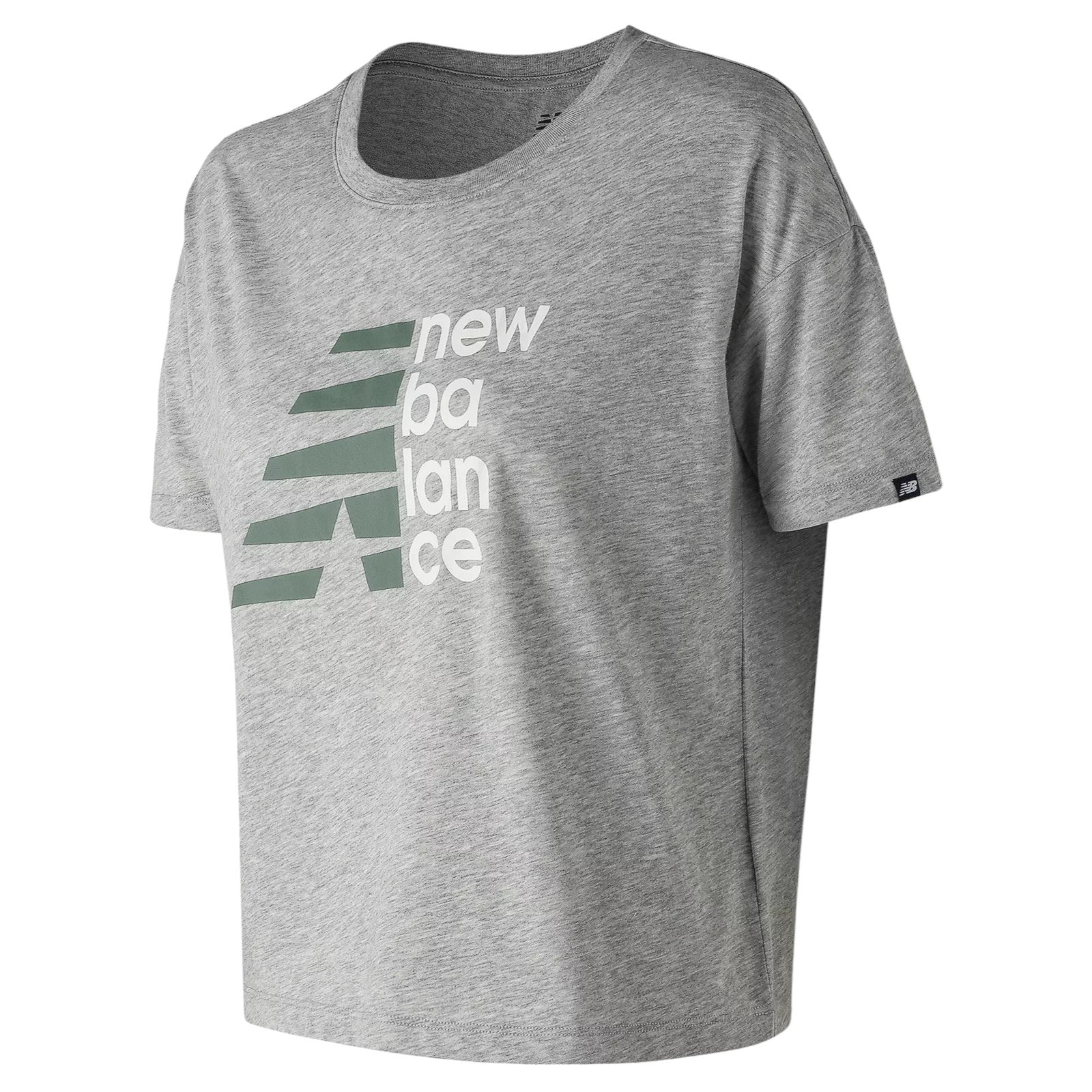 New Balance Womens Essentials Spilt T Shirt - Grey