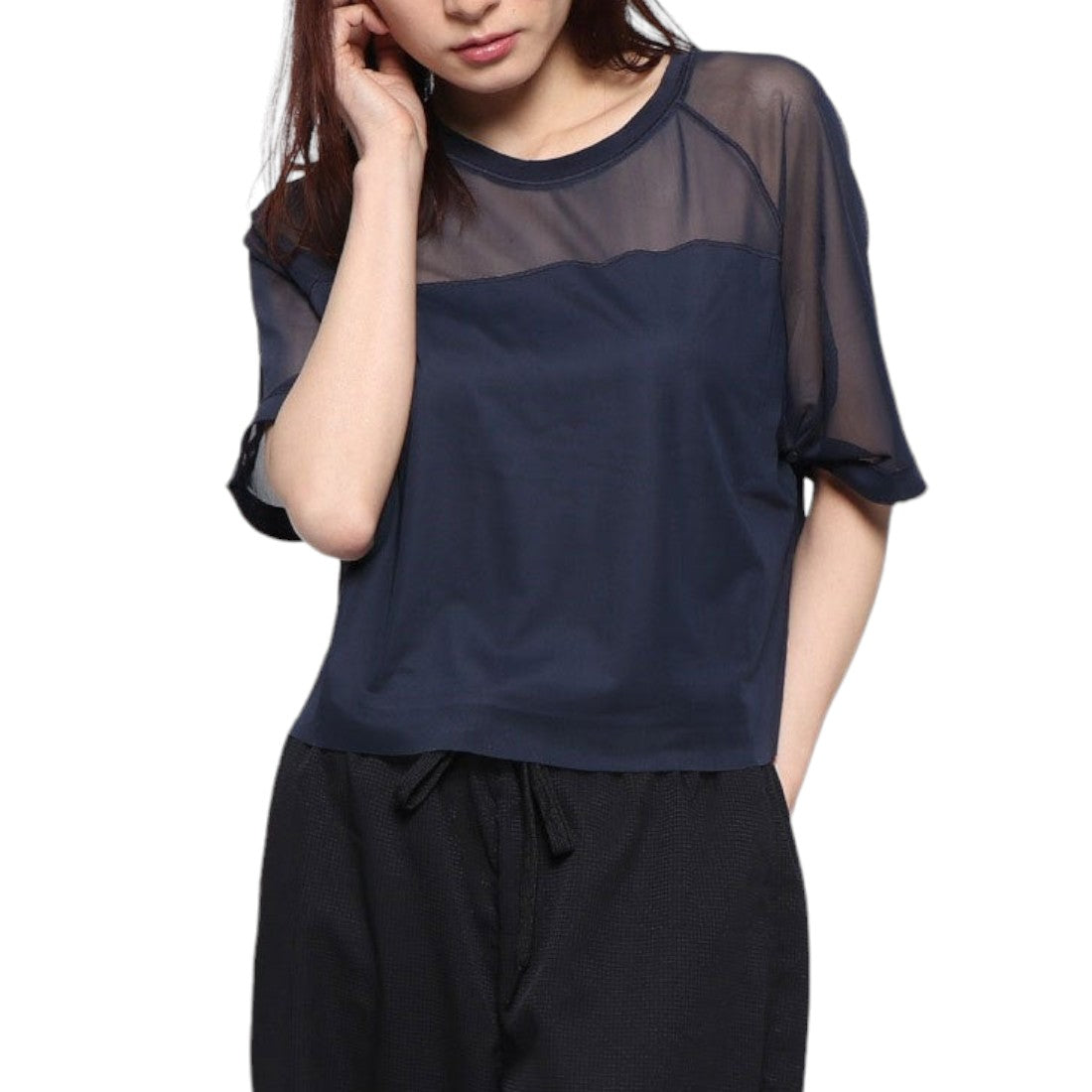 New Balance Womens Feel The Cool T-shirt - Navy