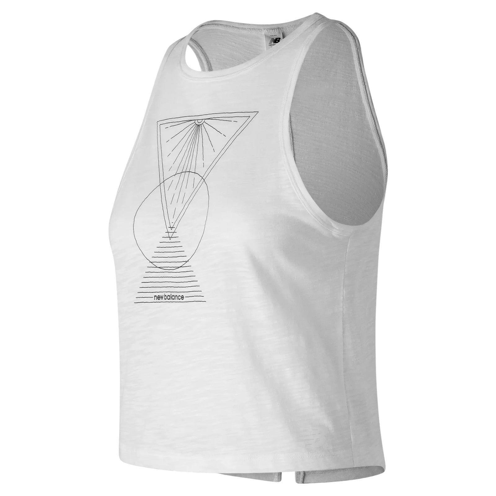 New Balance Womens Well Being Cropped Tank Top - White