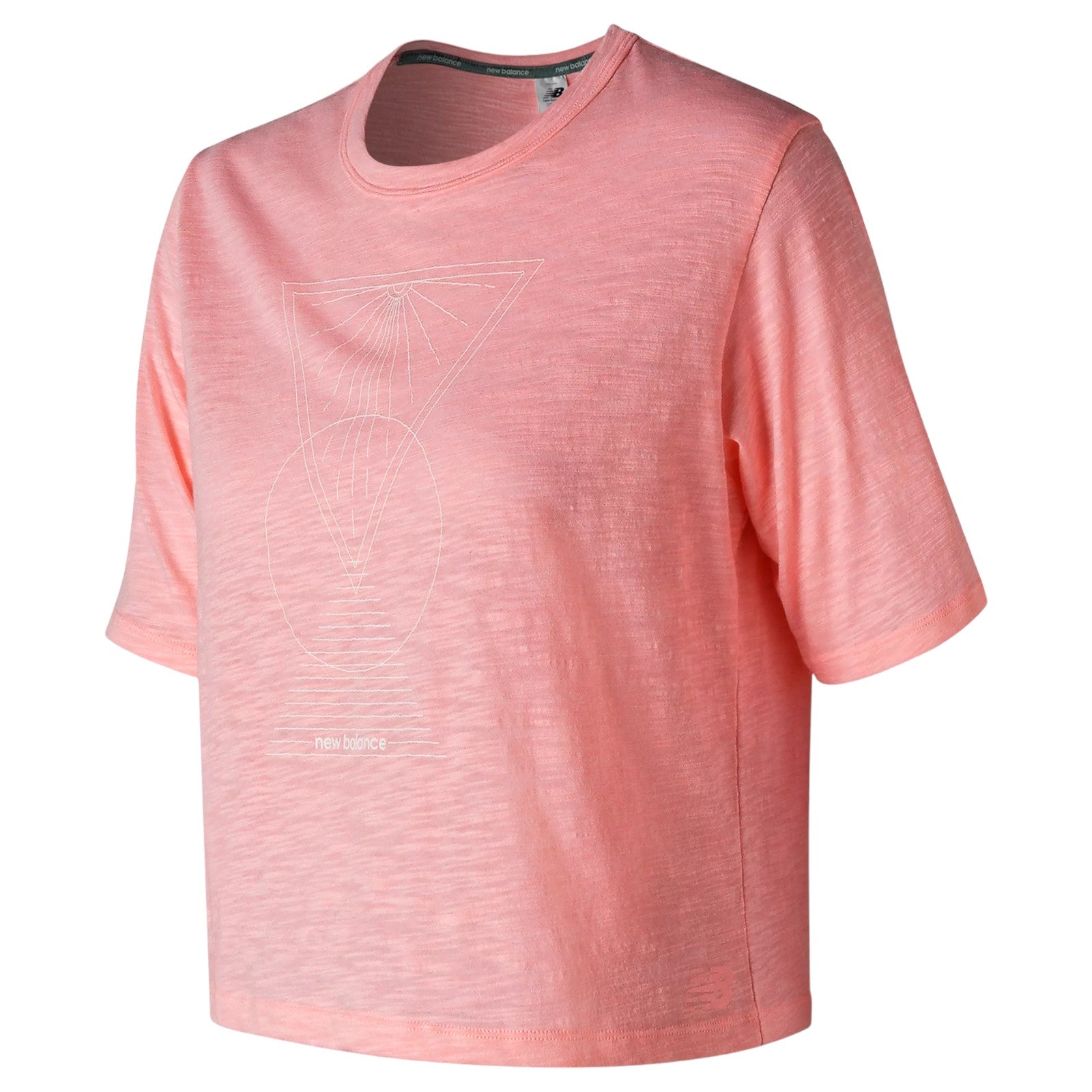New Balance Womens NB DRY Crop Ringer Tee - Pink