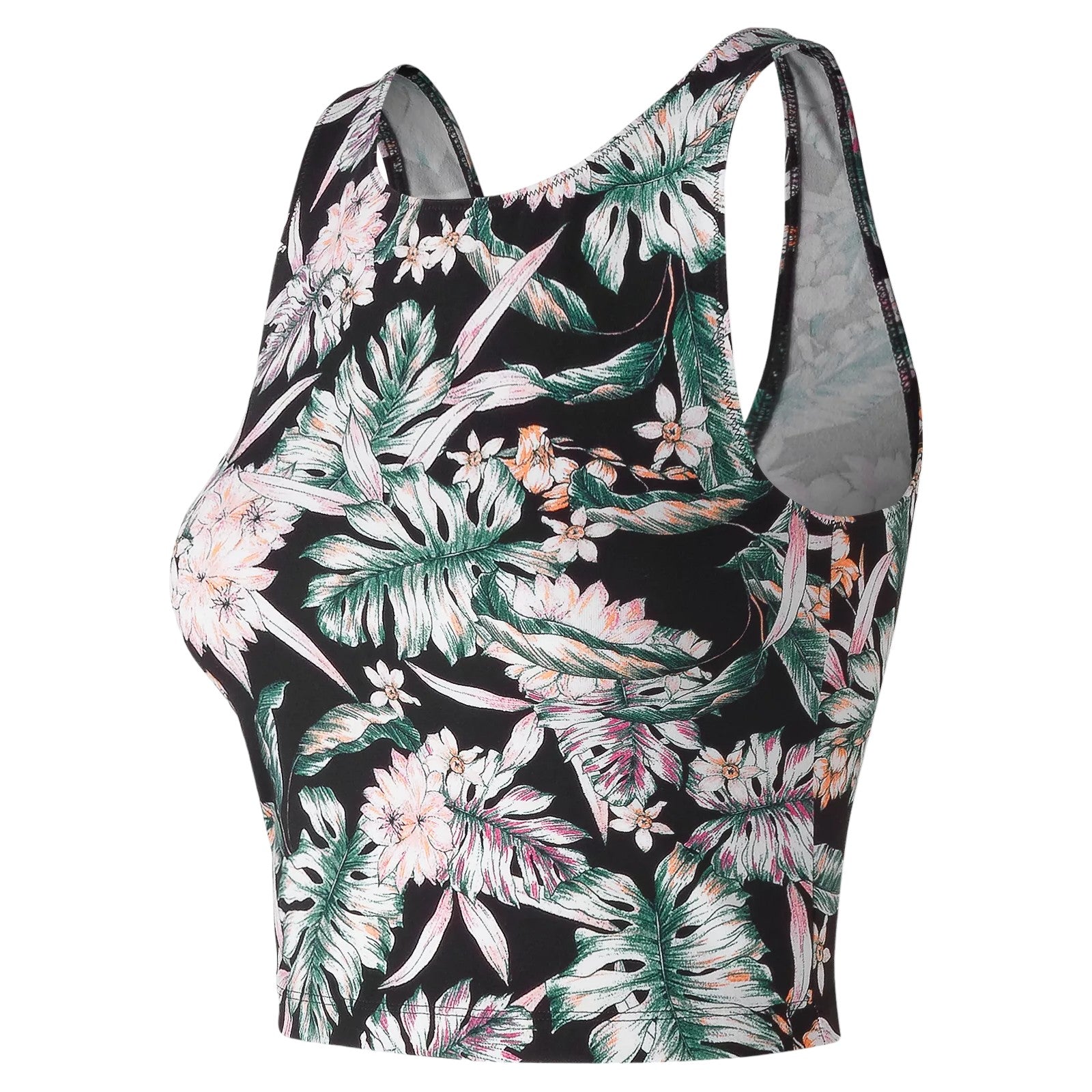 New Balance Womens Printed Floral Evolve Crop Tank