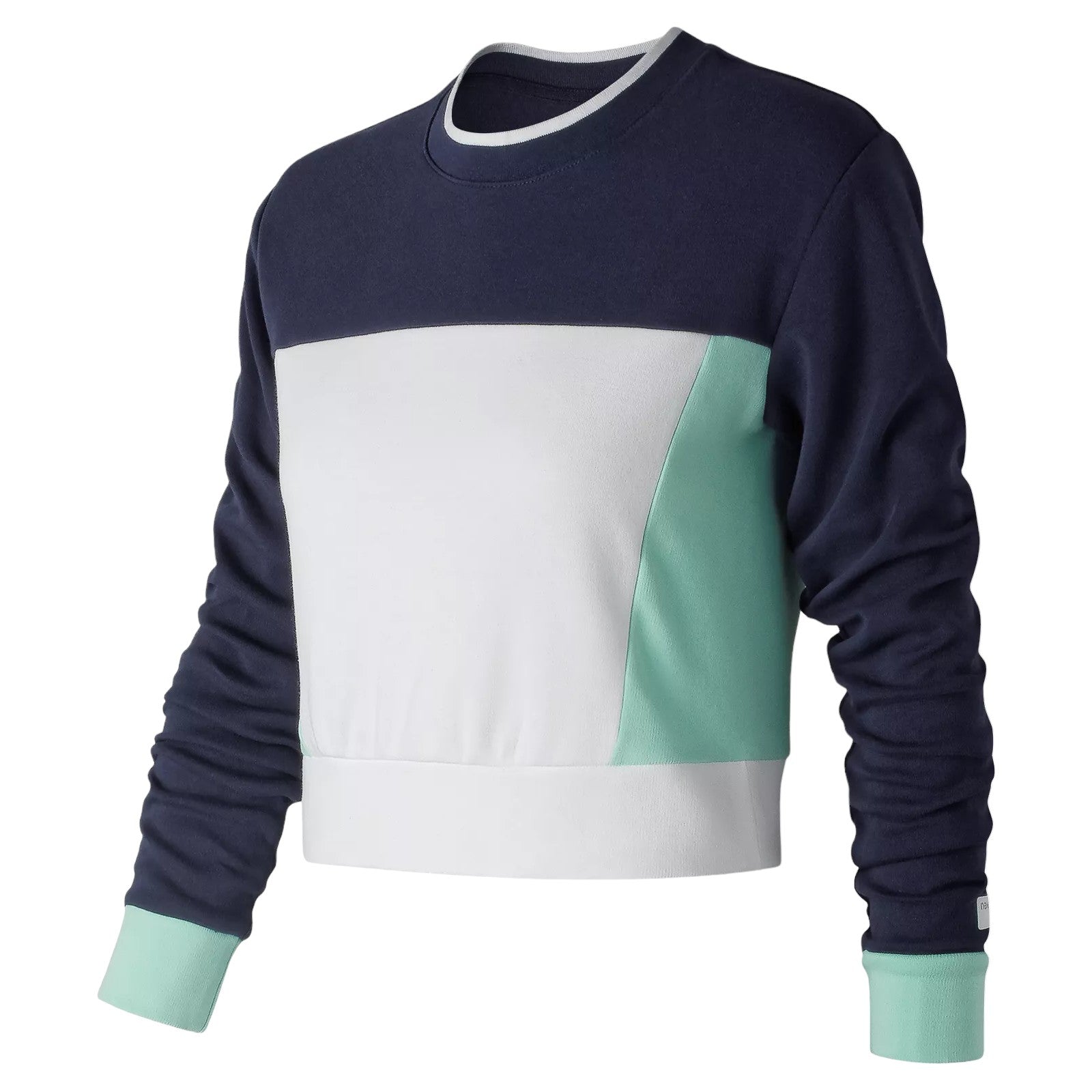 New Balance Womens Athletics Crop Sweat - Navy