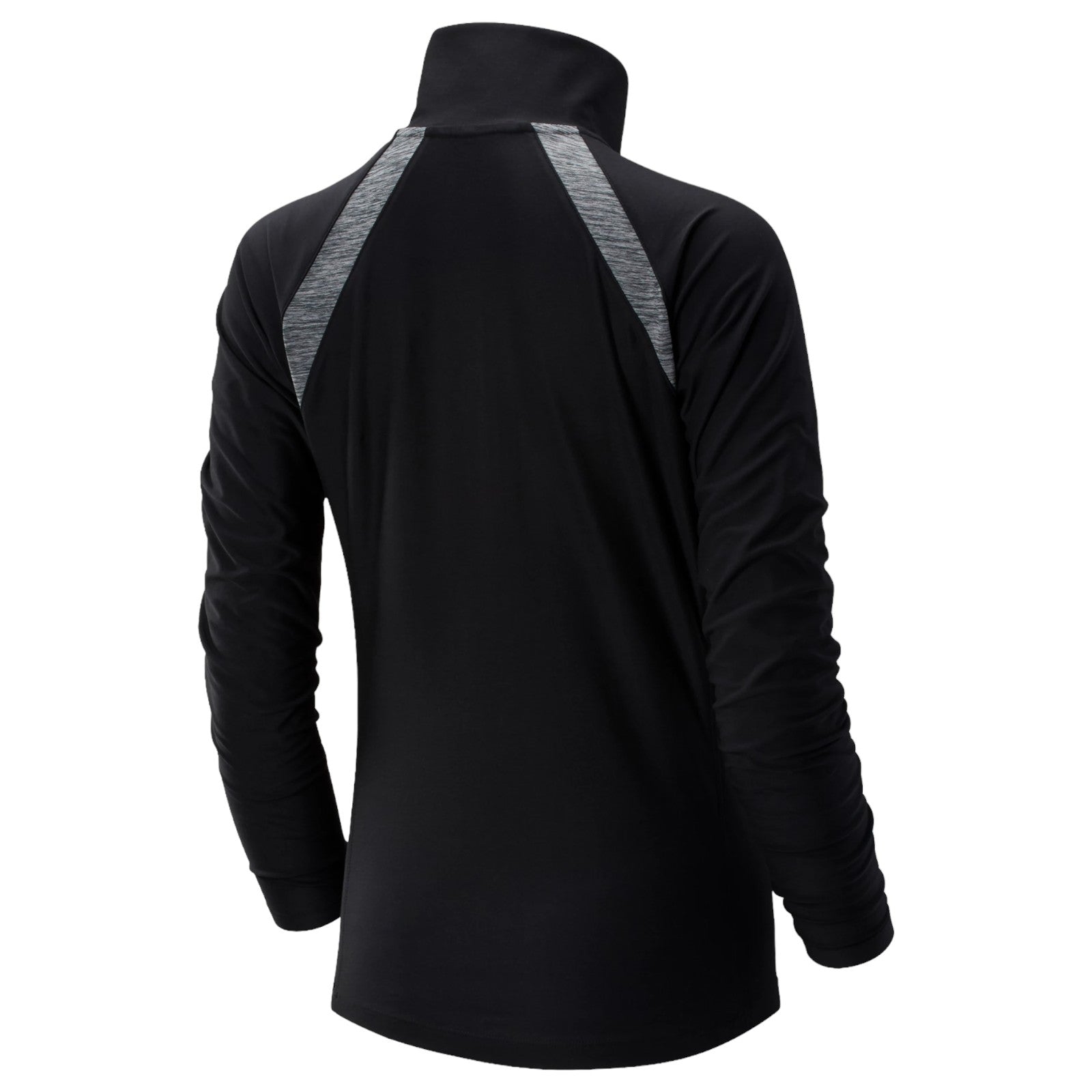 New Balance Womens Spacedye Half Zip Top - Black