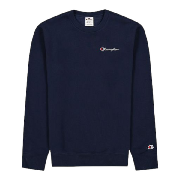 Champion Sweatshirt Small Script Logo Embroidery - Navy