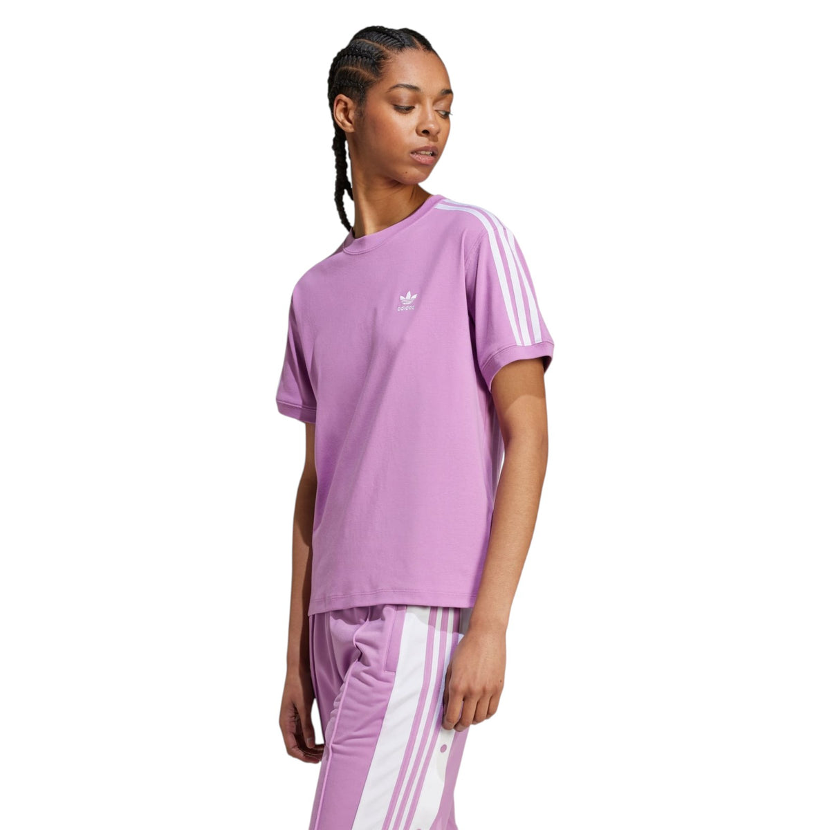 adidas Originals Women's 3-Stripes T-Shirt - Preloved Purple