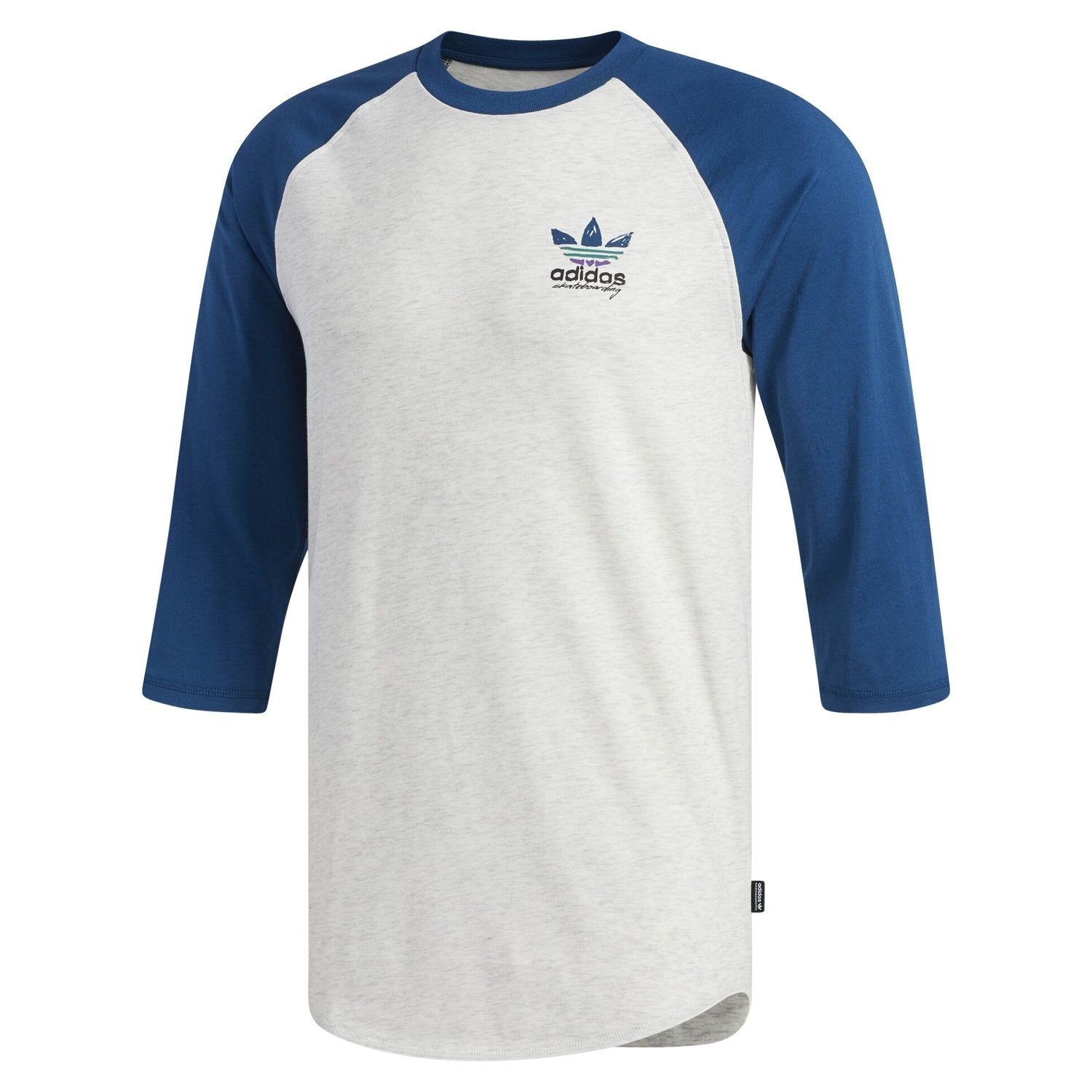 adidas Originals Claremont 3/4 Longsleeve Skate T-Shirt - Grey - ViaductClothing -  -  