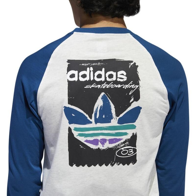 adidas Originals Claremont 3/4 Longsleeve Skate T-Shirt - Grey - ViaductClothing -  -  