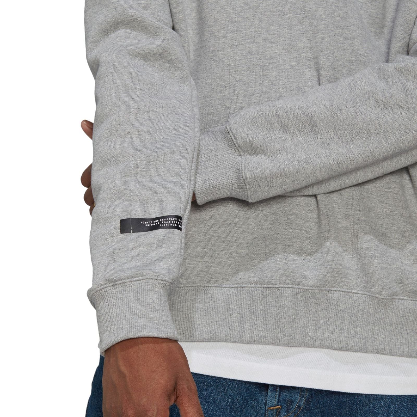 adidas 1/4 Zip Fleece Sweatshirt - Medium Grey Heather - ViaductClothing -  -  