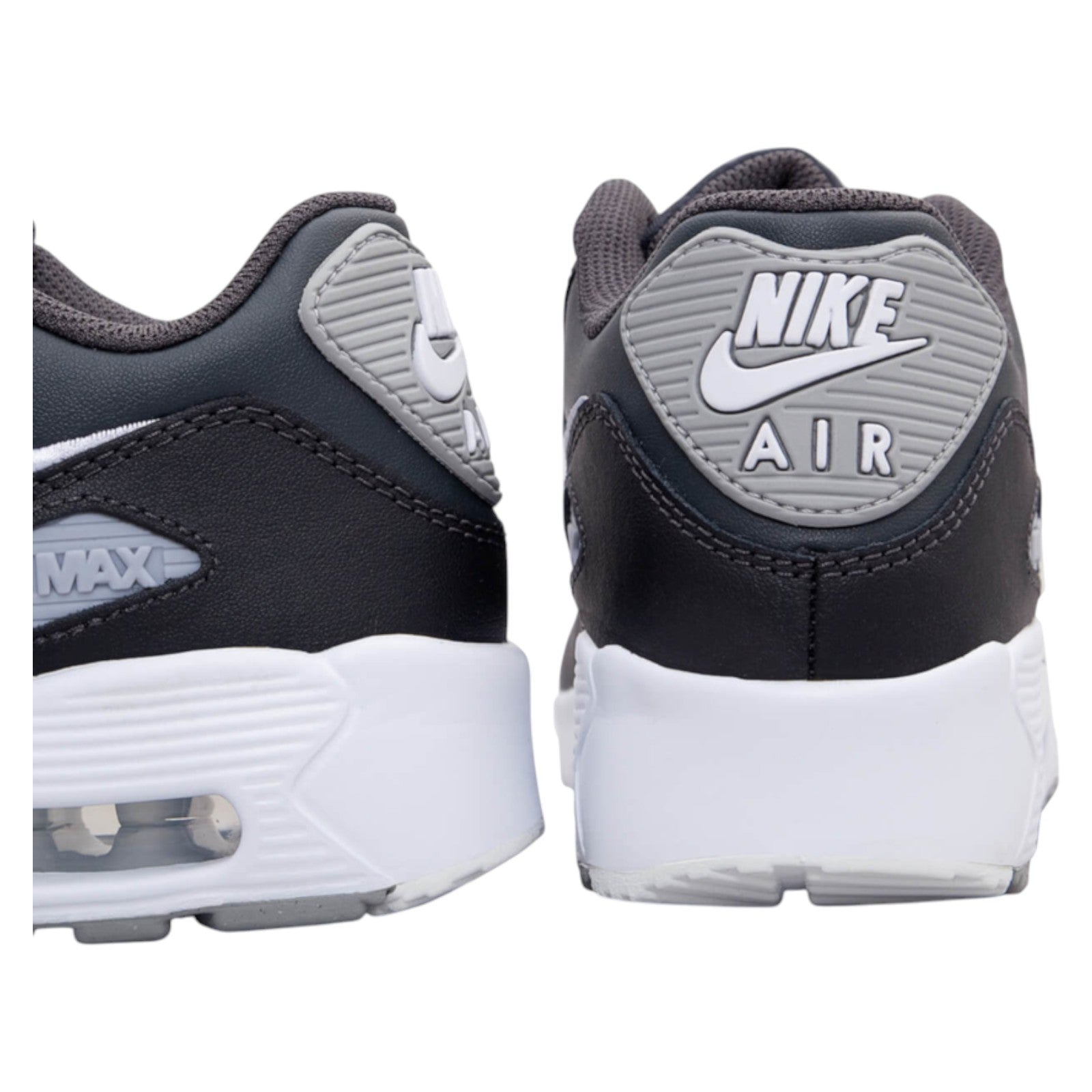 Nike Air Max 90 Leather Trainers (GS) - Grey / White